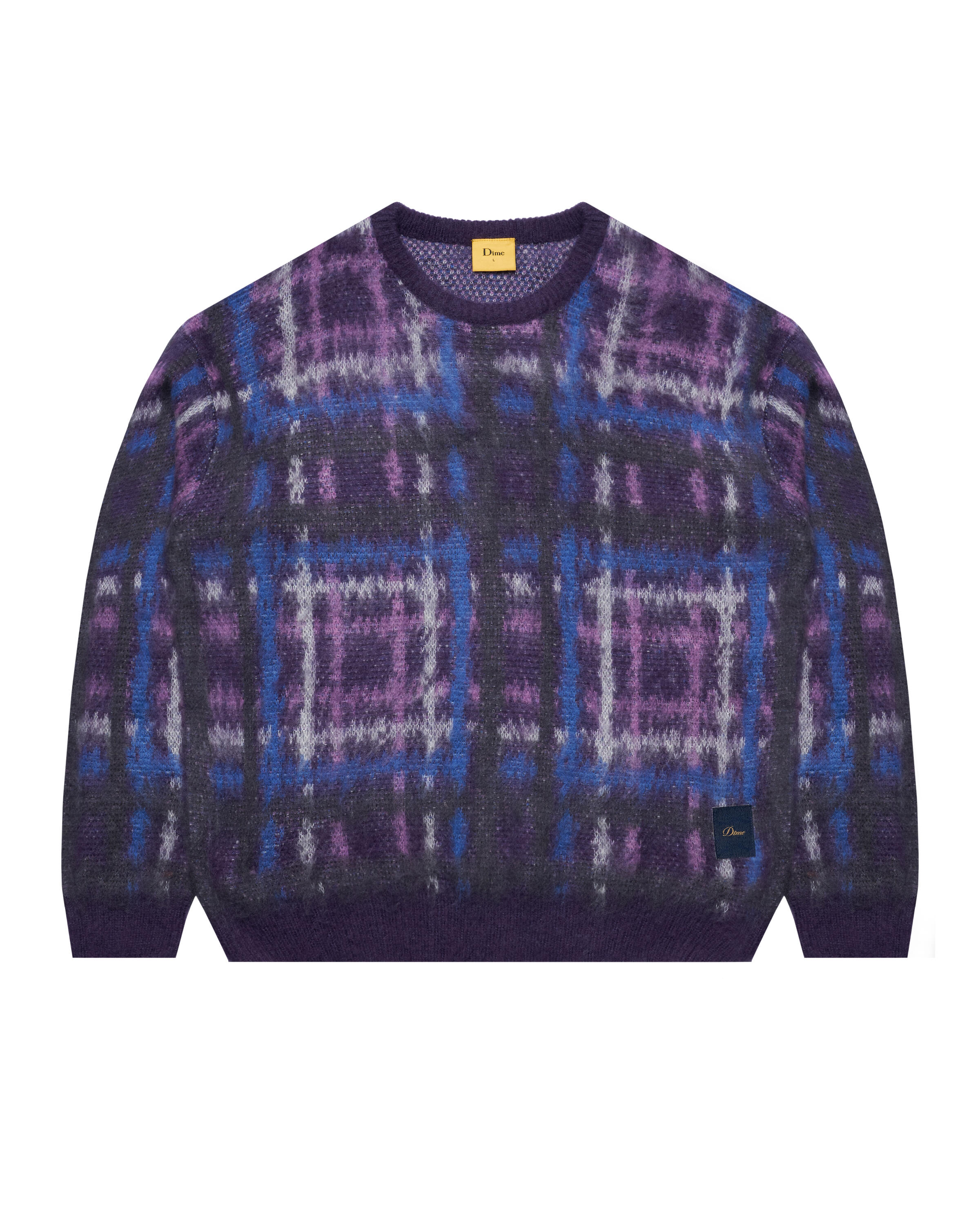 Dime Plaid Mohair Knit