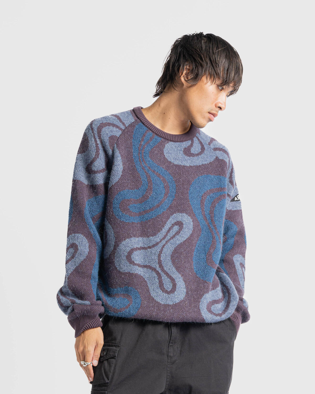 By Parra Stupid Lava Lamp Knitted Pullover Dark Mahogany - Image 4