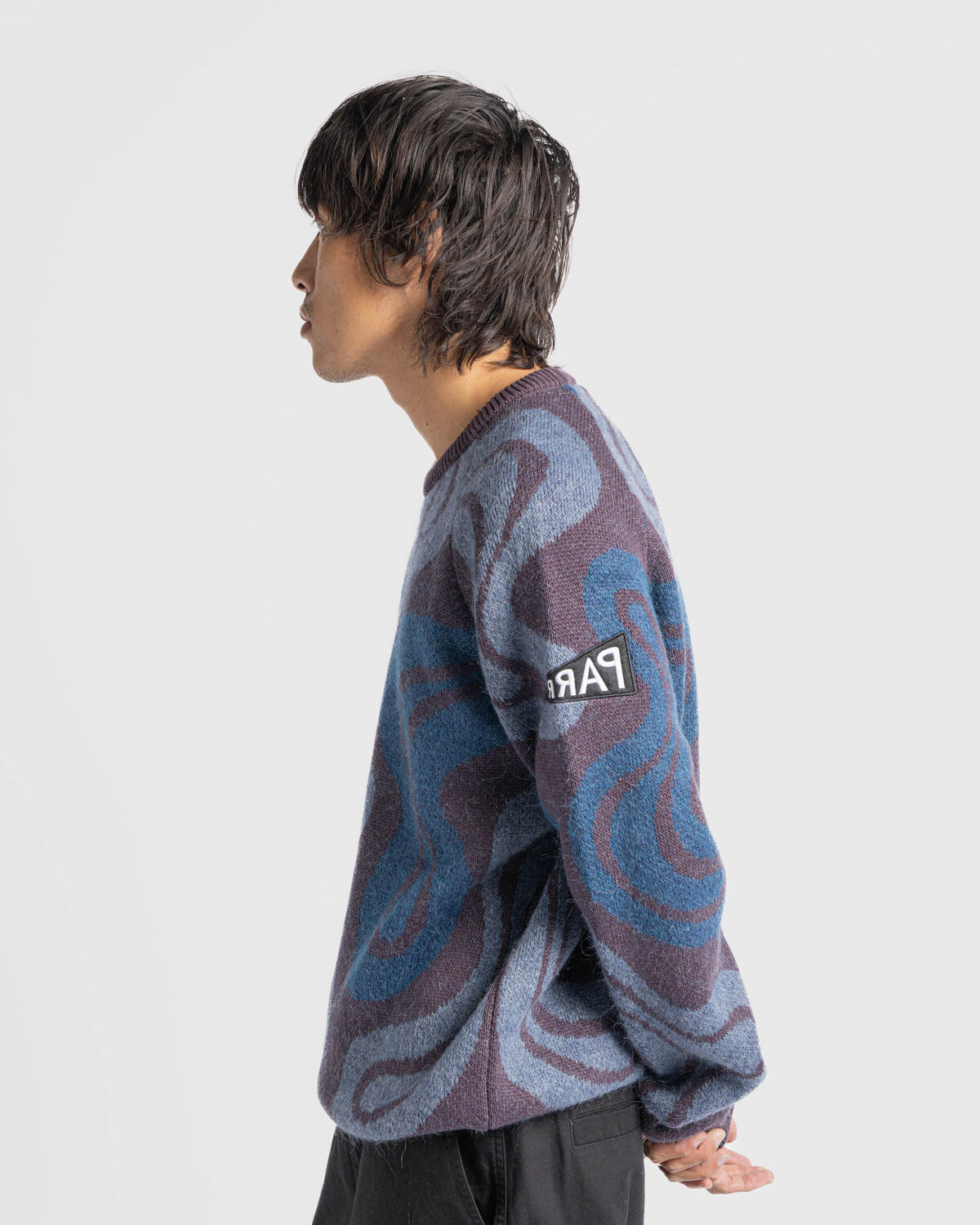 By Parra Stupid Lava Lamp Knitted Pullover Dark Mahogany - Image 5