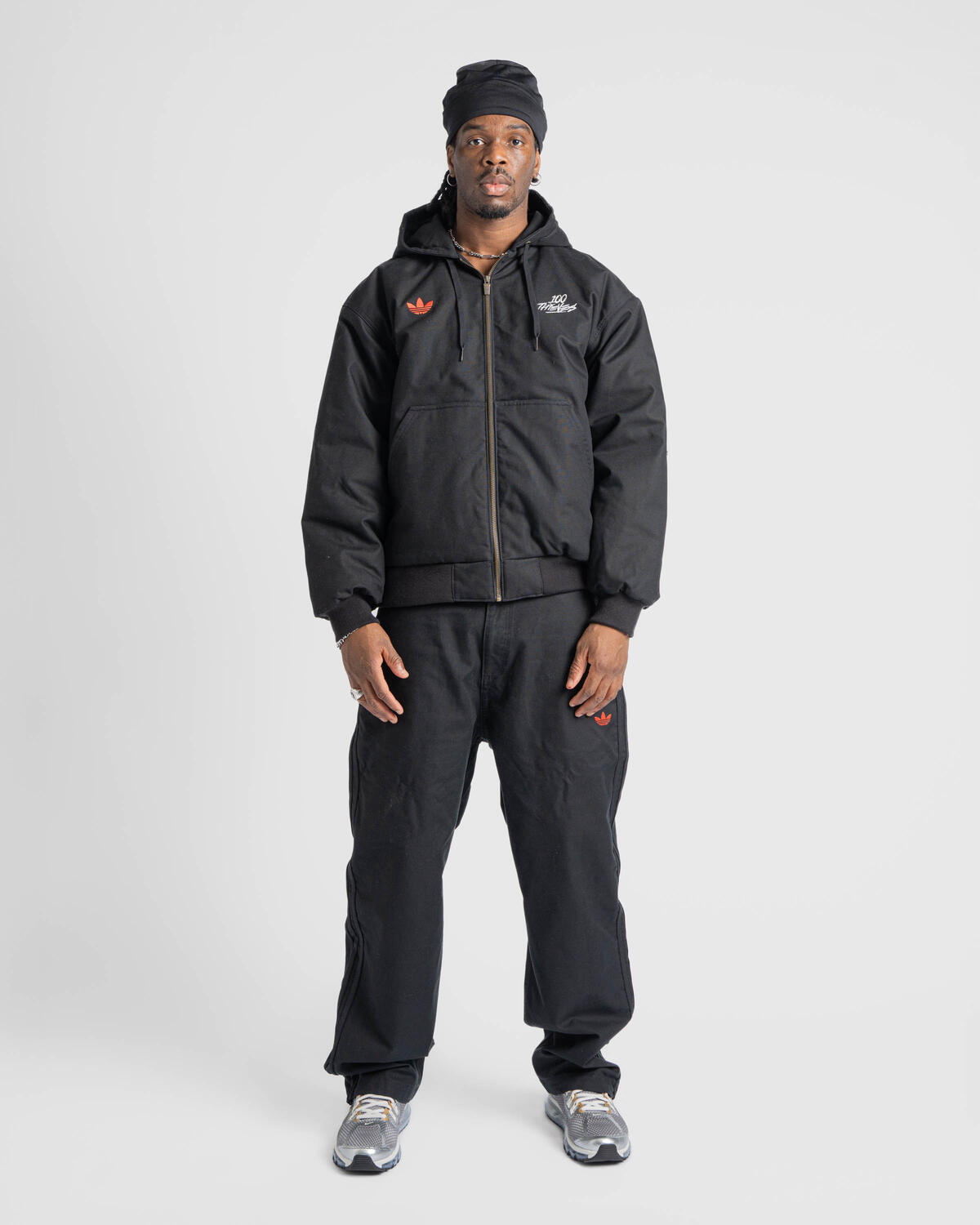 Adidas 100 Thieves Jacket 'Black' - Image 12