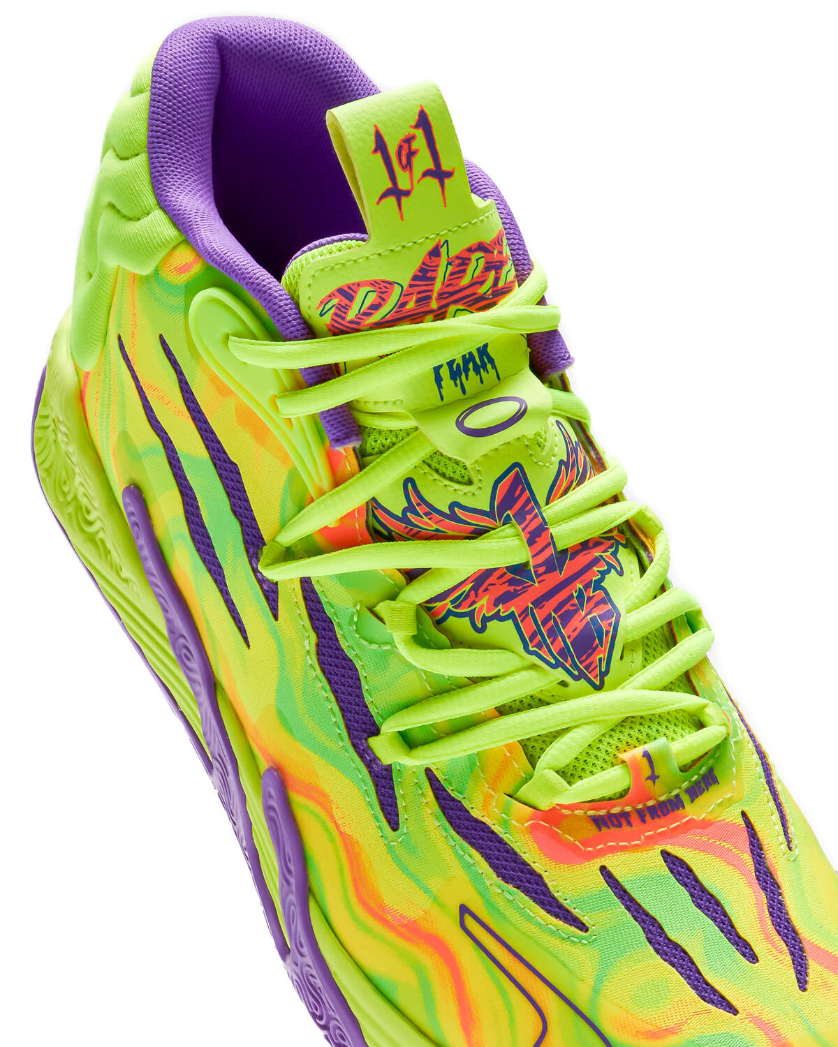 PUMA MB.03 "Spark" 'Safety Yellow-Purple Glimmer' Basketball Shoes - Image 7