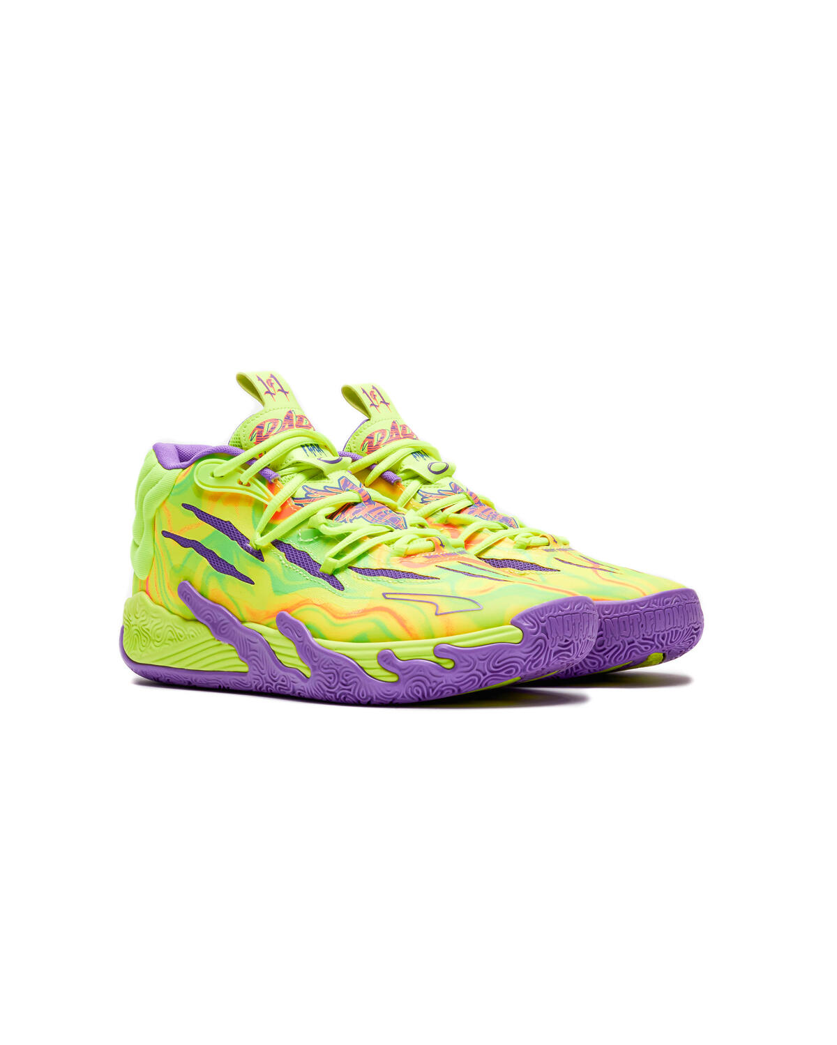 PUMA MB.03 "Spark" 'Safety Yellow-Purple Glimmer' Basketball Shoes - Image 3