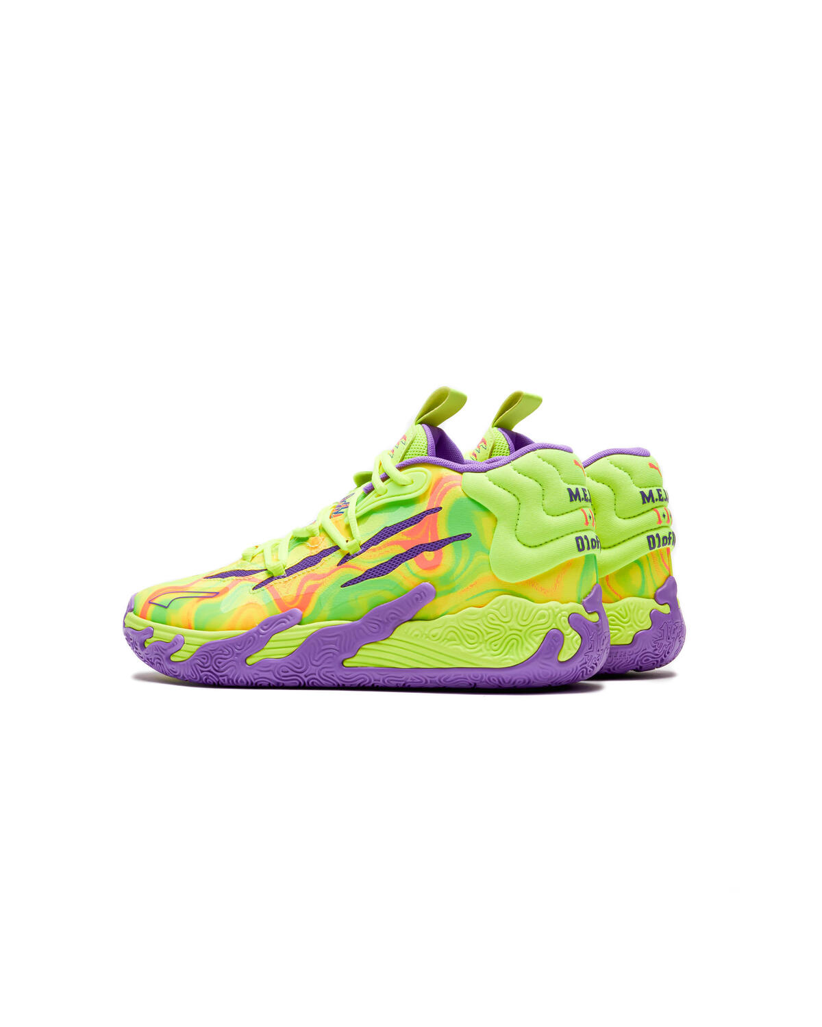PUMA MB.03 "Spark" 'Safety Yellow-Purple Glimmer' Basketball Shoes - Image 4