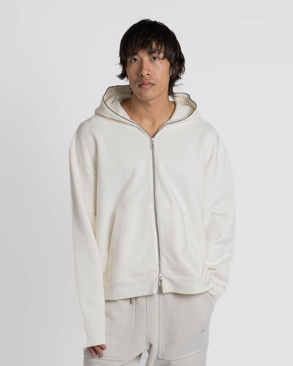 Jordan x Travis Scott Full Zip Hoodie Sail - Image 10