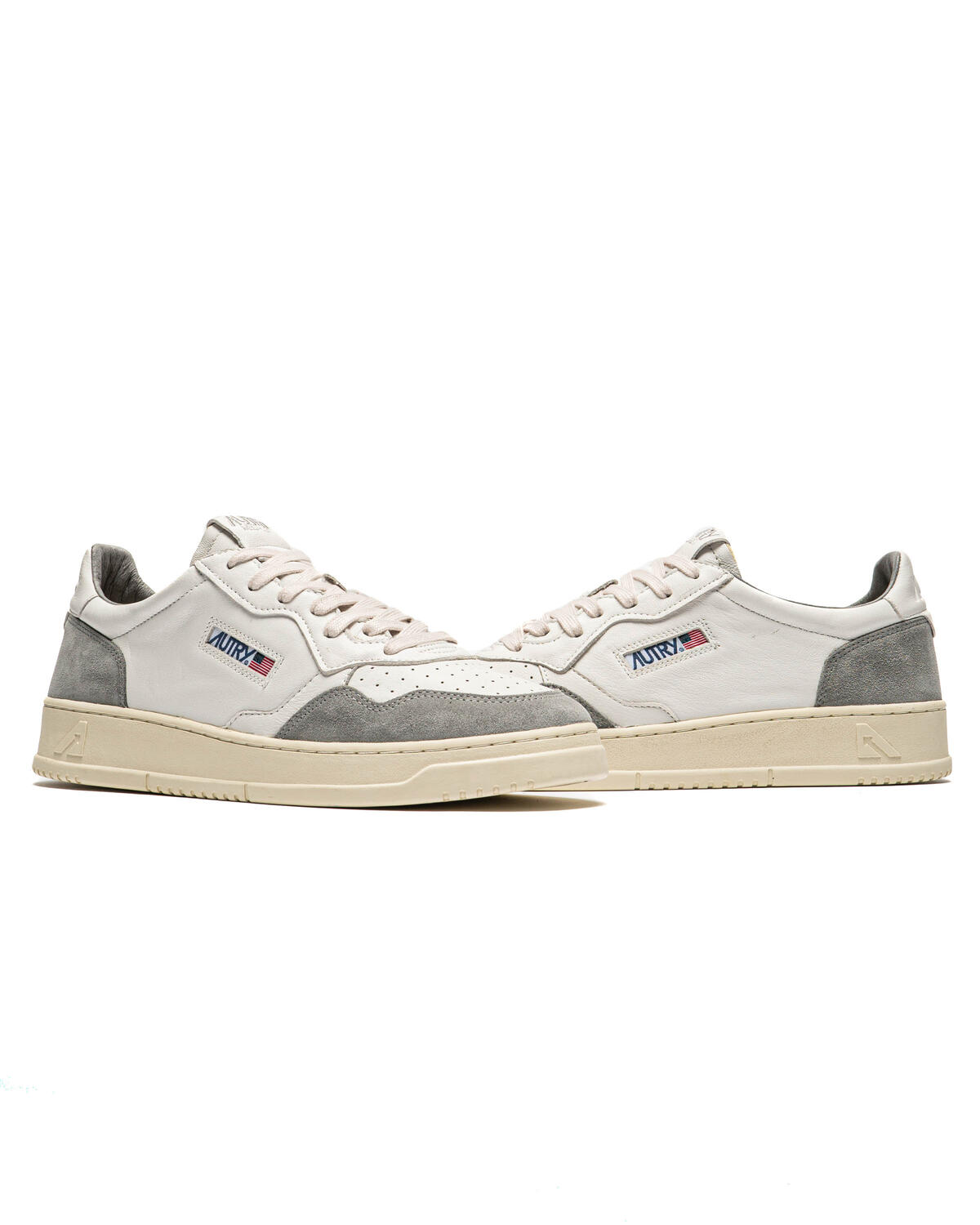 Autry Medalist Low Goat / Suede - Wht Grey - Image 12