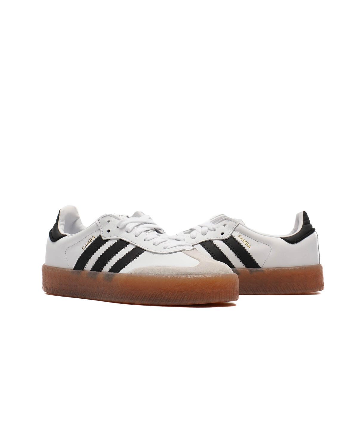 Black adidas with gold sole hot sale