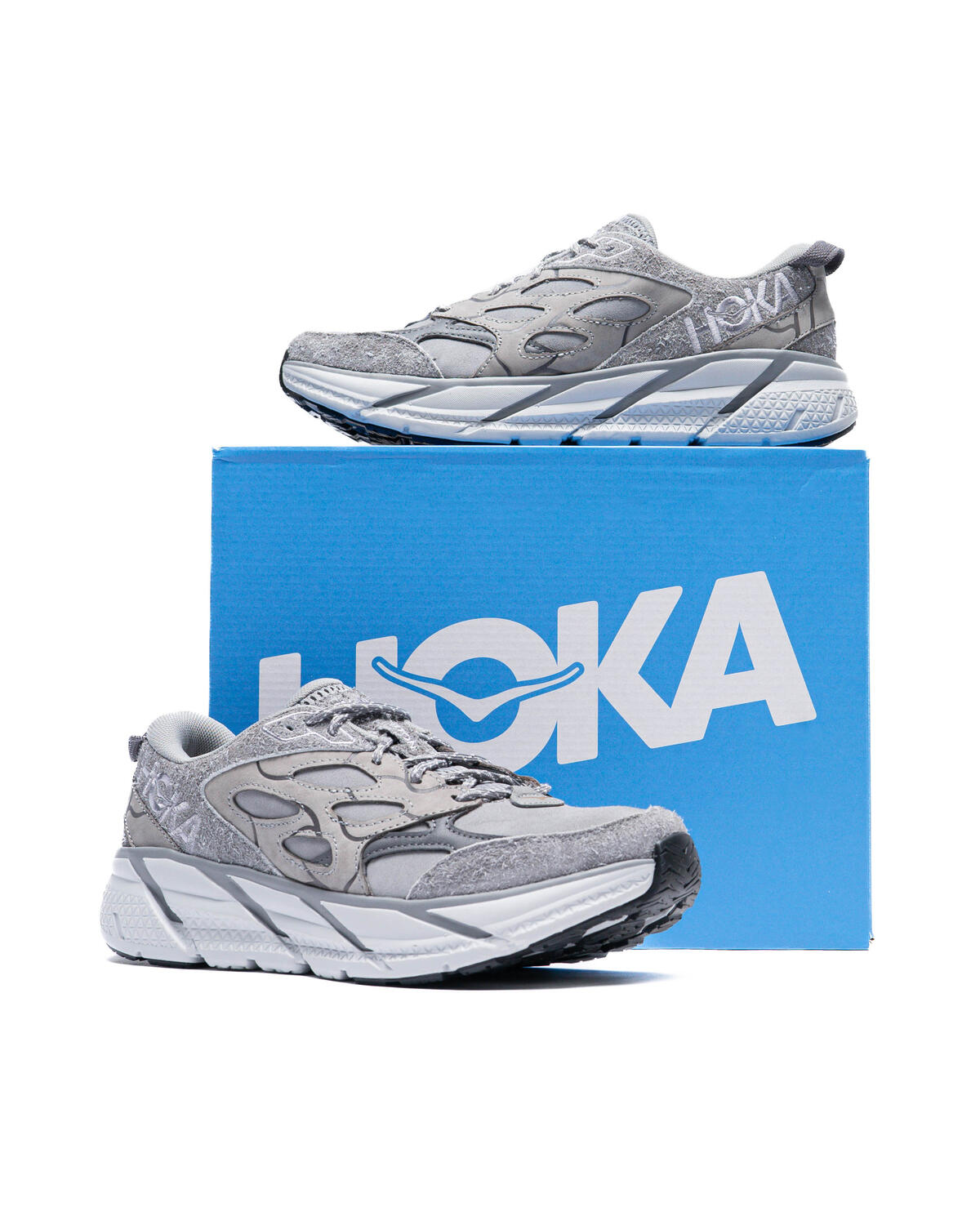 Hoka One One Clifton L Elite Terrain System Galactic Grey 1150910/GTL Mens 12 Hoka One One CLIFTON L SUEDE TP | 1150910-GTL | AFEW STORE main image 4