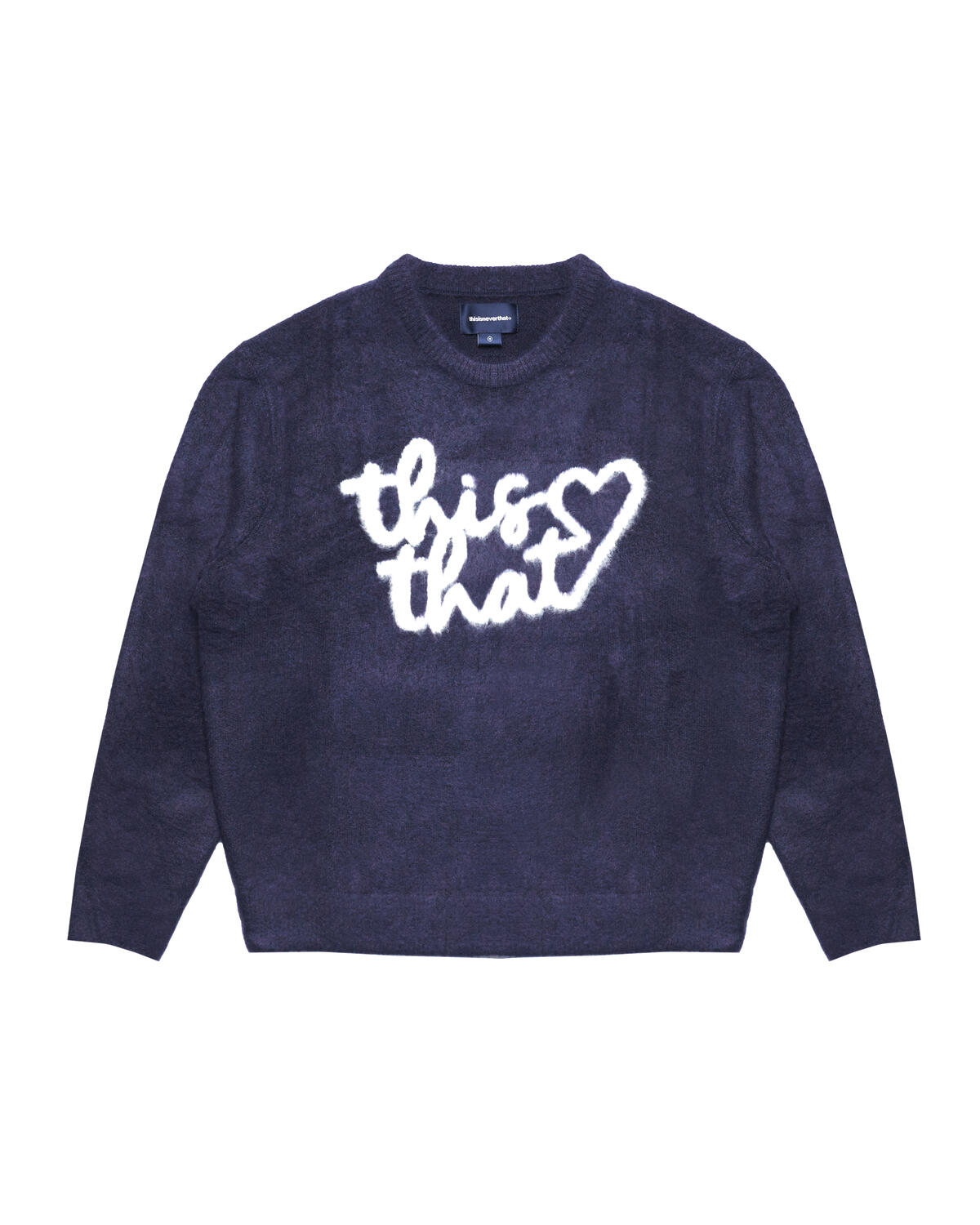 thisisneverthat Heart Logo Knit Sweater | TN243KKNPK11-PUR | AFEW 