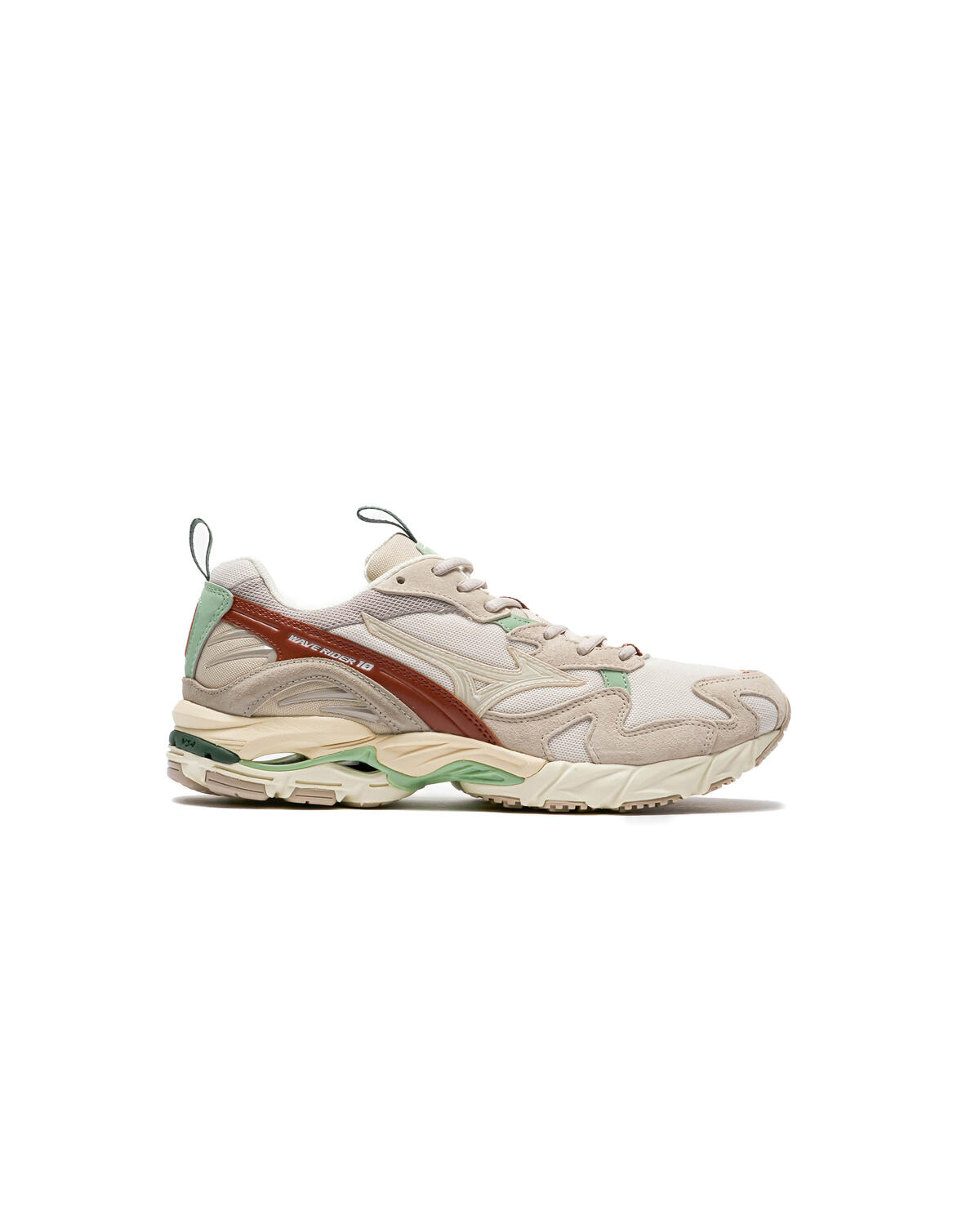 Mizuno Wave Rider 10 Beige / Grün - Image 8