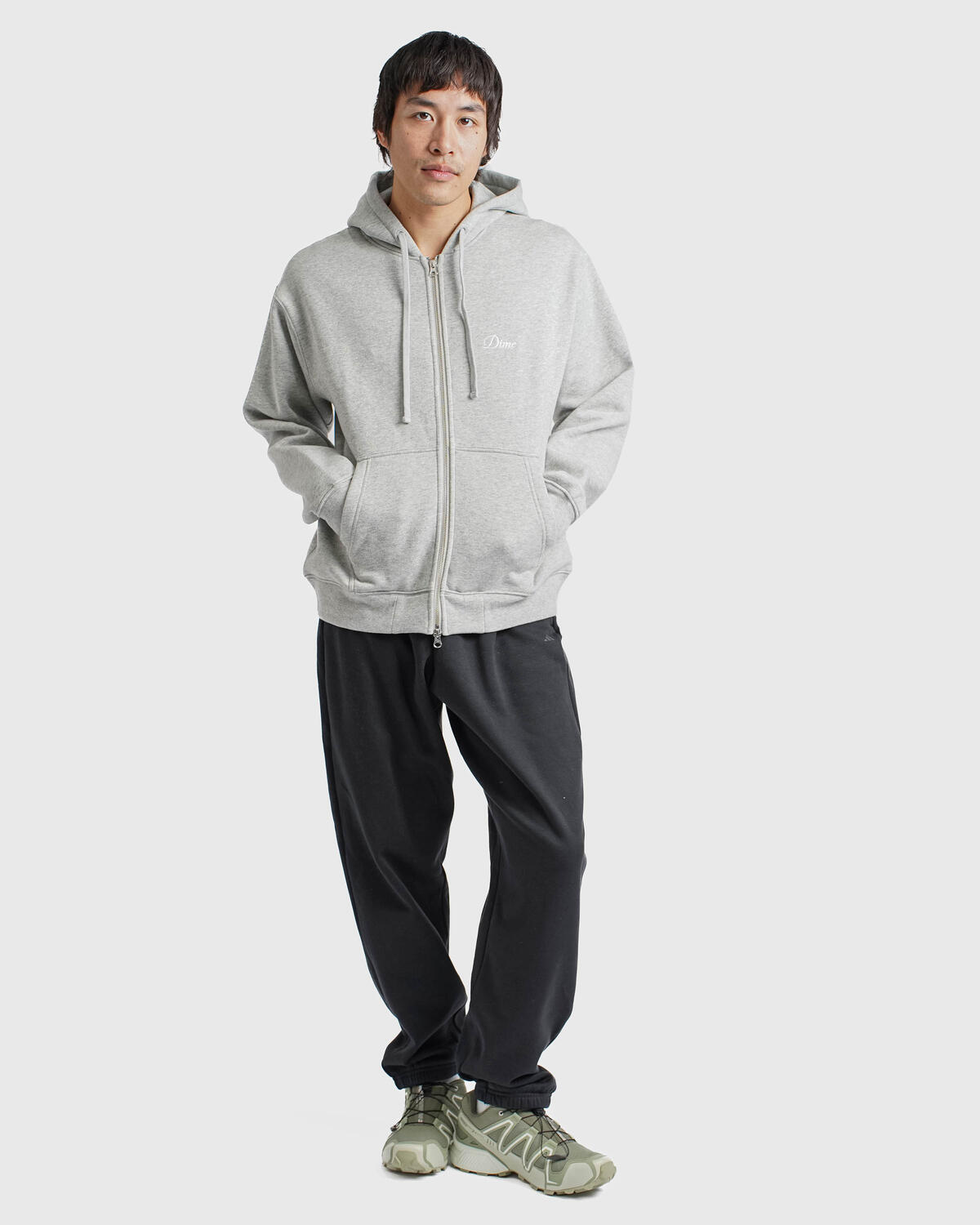 Dime Cursive Logo Zip Hoodie - Image 3