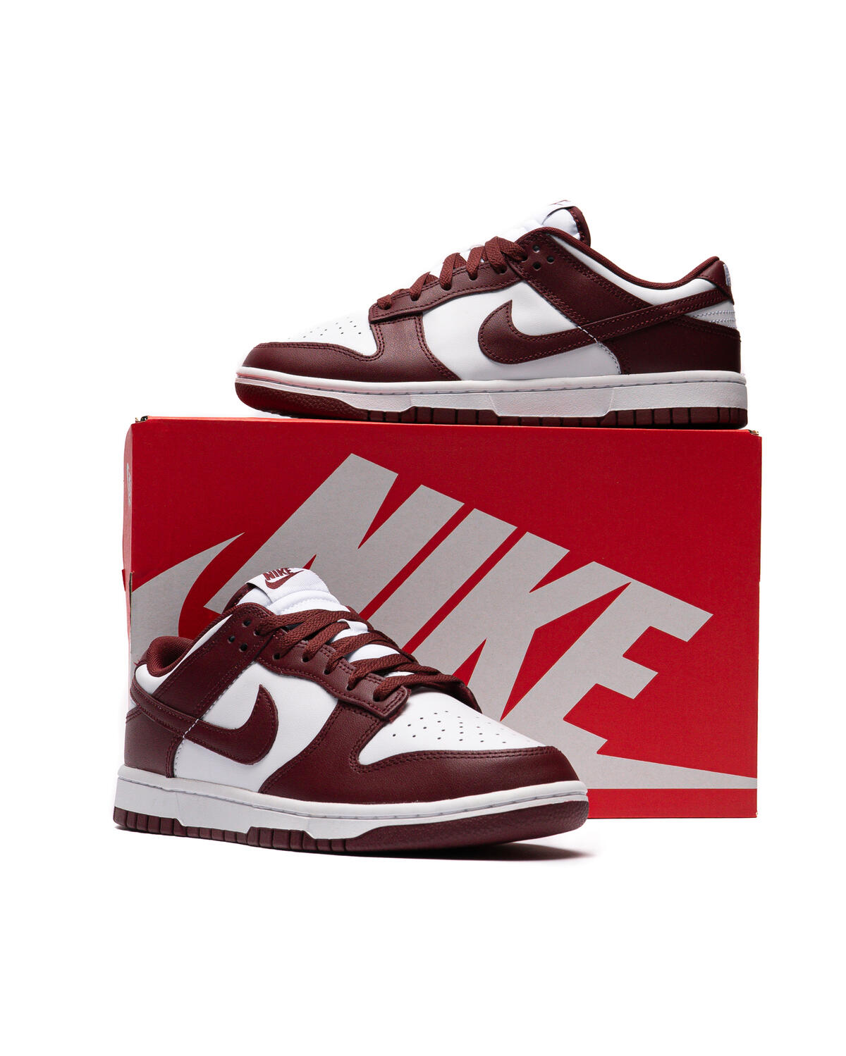 Nike Dunk Low Retro White / Redwood / Gym Red - Image 28