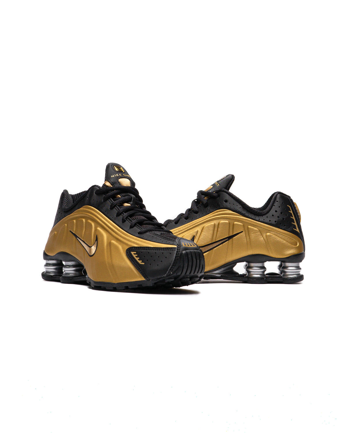 Nike Shox R4 Black / Metallic Gold / Metallic Silver (Women's) - Image 26