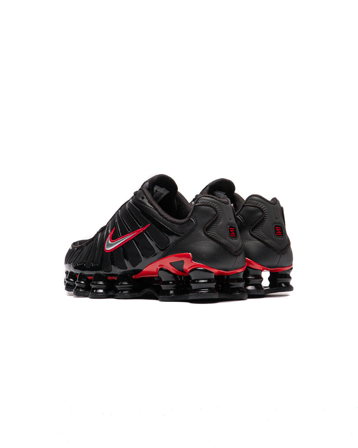 Nike Shox TL Black / Metallic Silver - University Red - Image 25