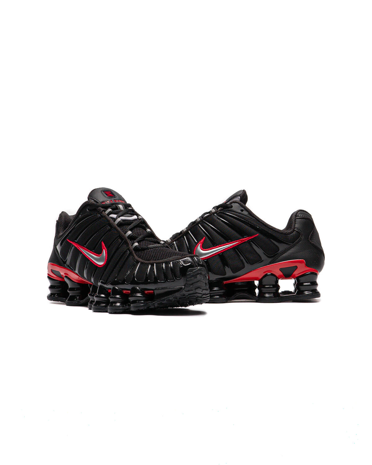 Nike Shox TL Black / Metallic Silver - University Red - Image 26