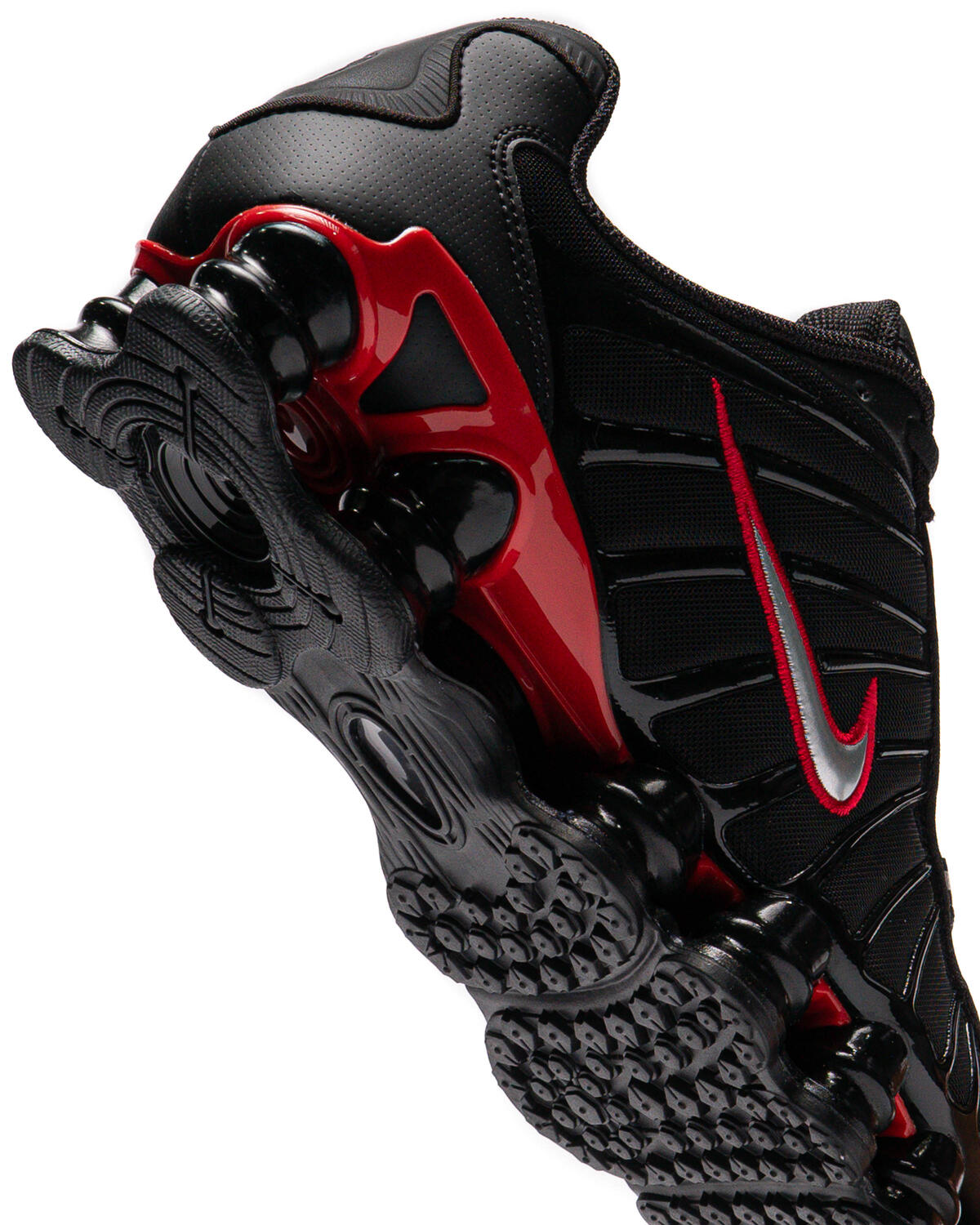 Nike Shox TL Black / Metallic Silver - University Red - Image 28