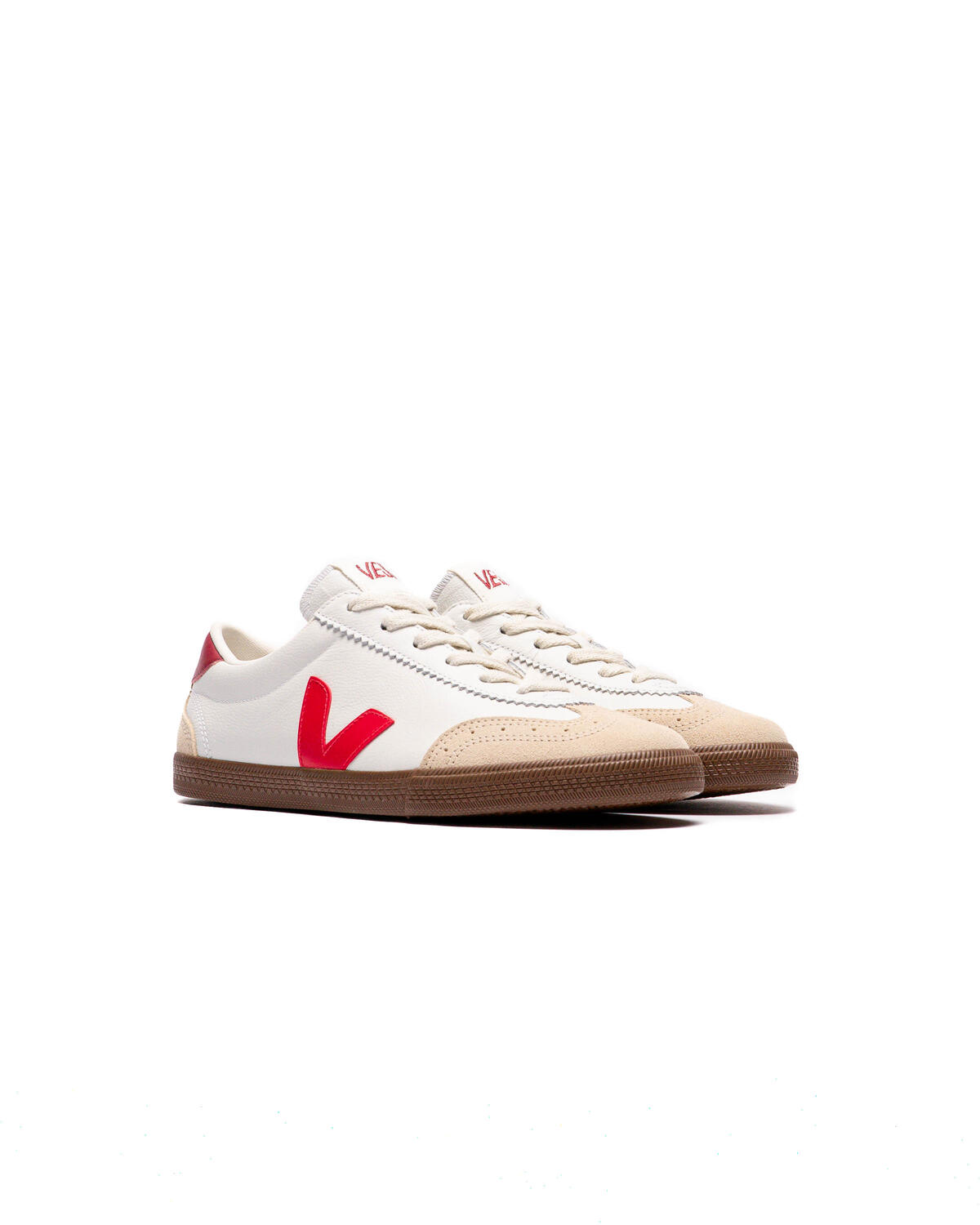 Veja Volly O.T. Leather White/Pek Bark (Women's) - Image 6
