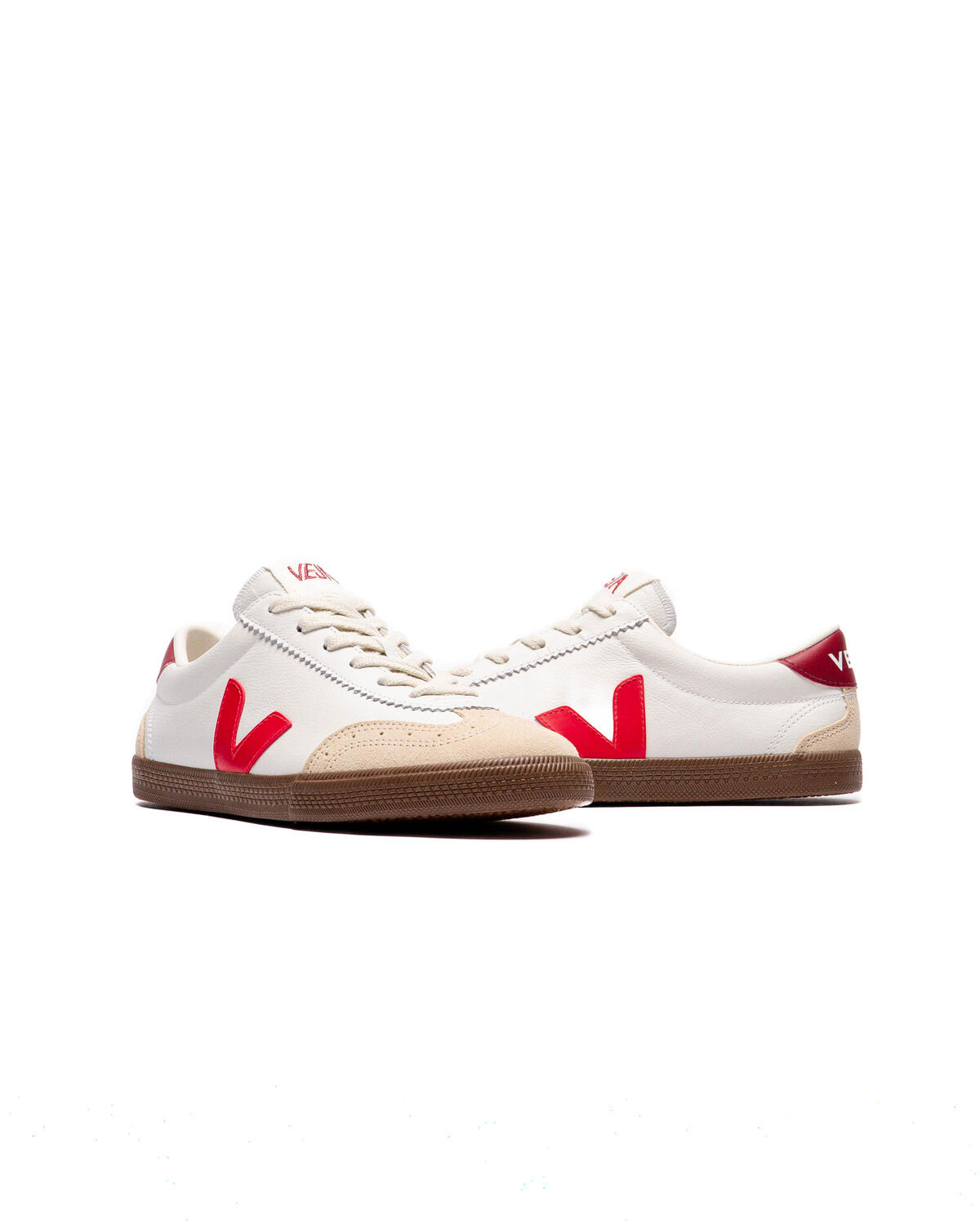 Veja Volly O.T. Leather White/Pek Bark (Women's) - Image 8