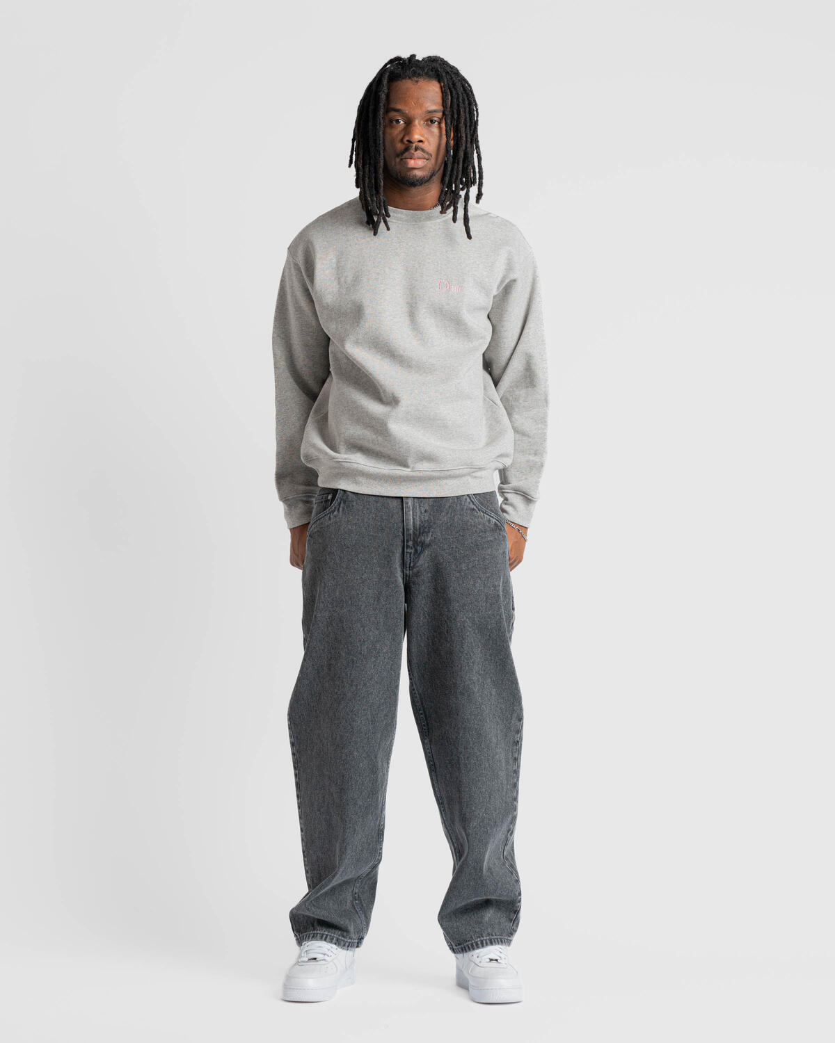 Dime Classic Small Logo Crewneck | DIMEHO2442GRY | AFEW STORE