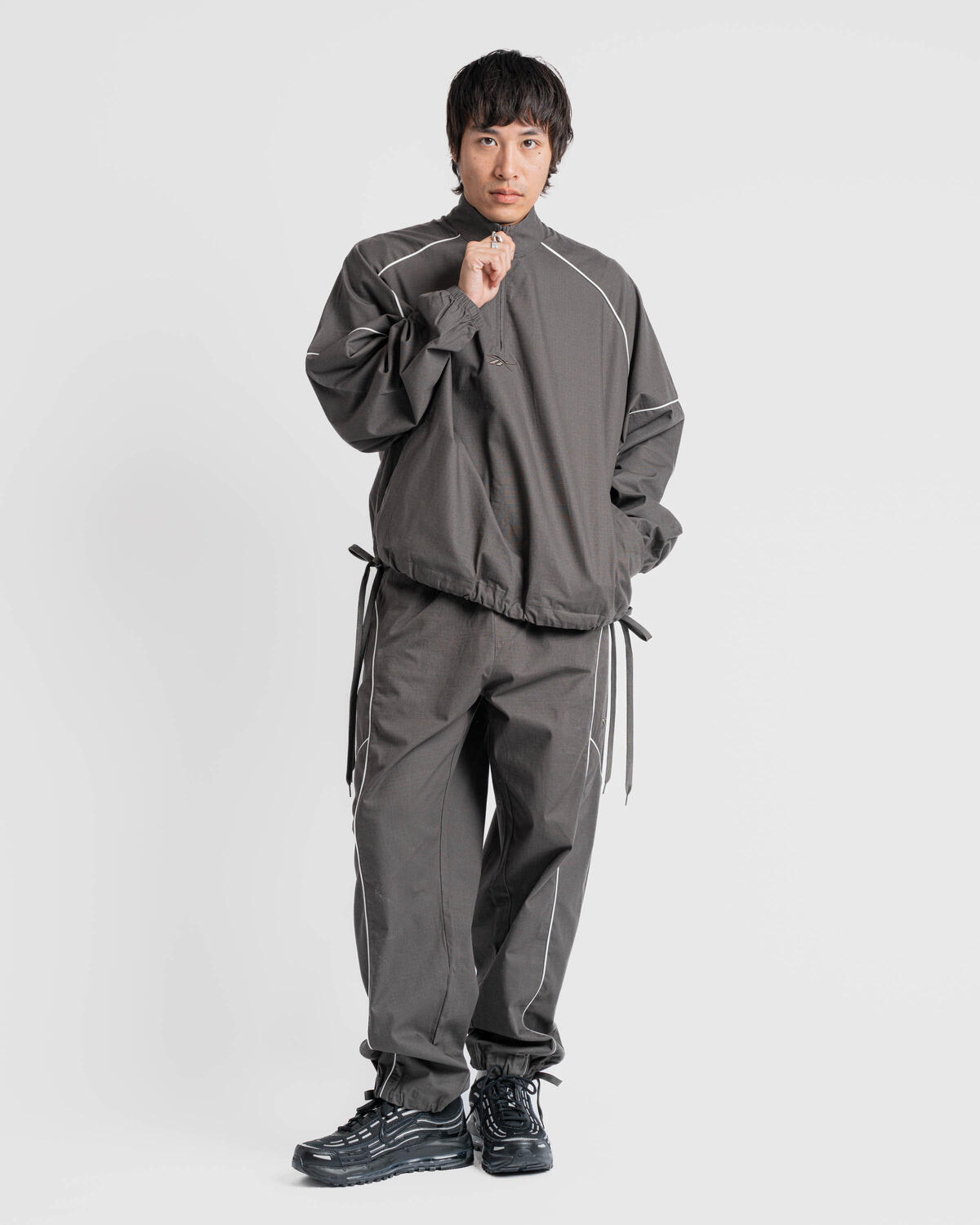 Reebok Track Jacket Black / Grey - Image 3