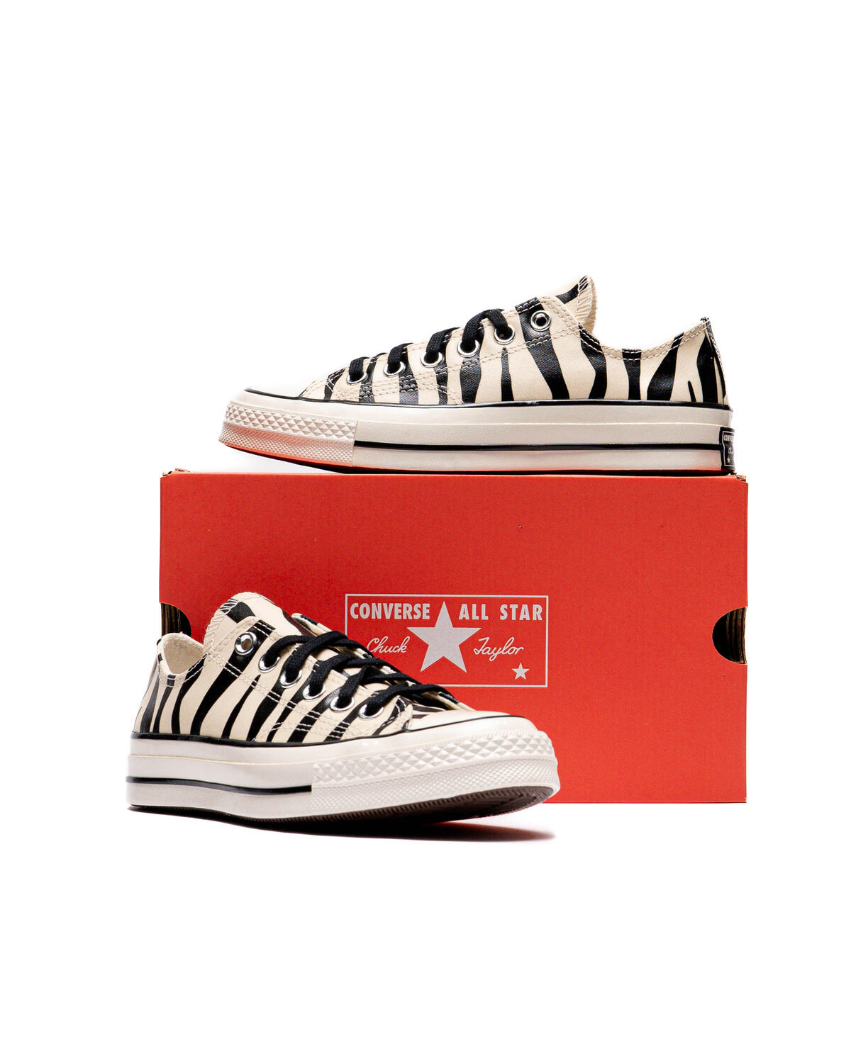 Converse Chuck 70 OX Light Dune Zebra Print Shoes A13438C Men\'s Sz 12 NEW! Converse Chuck 70 Low Glow-In-The-Dark Zebra Print Men  main image 3