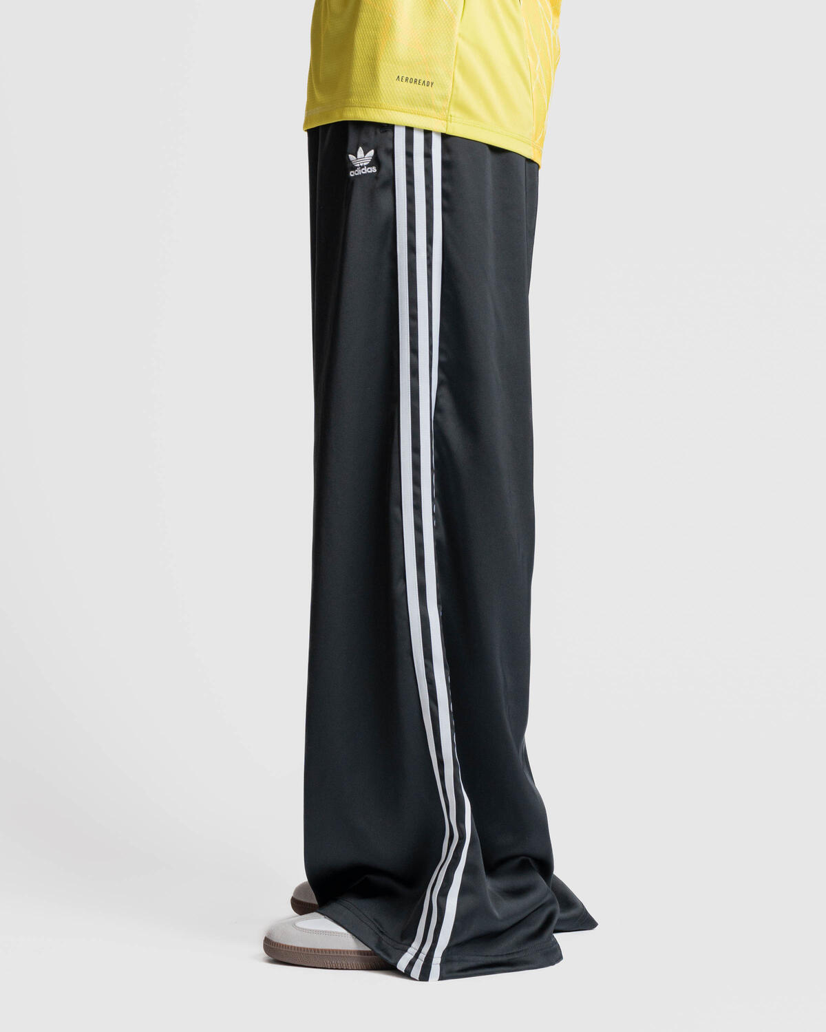 Adidas Adicolor Satin Wide Leg Track Pants Black/White - Image 13