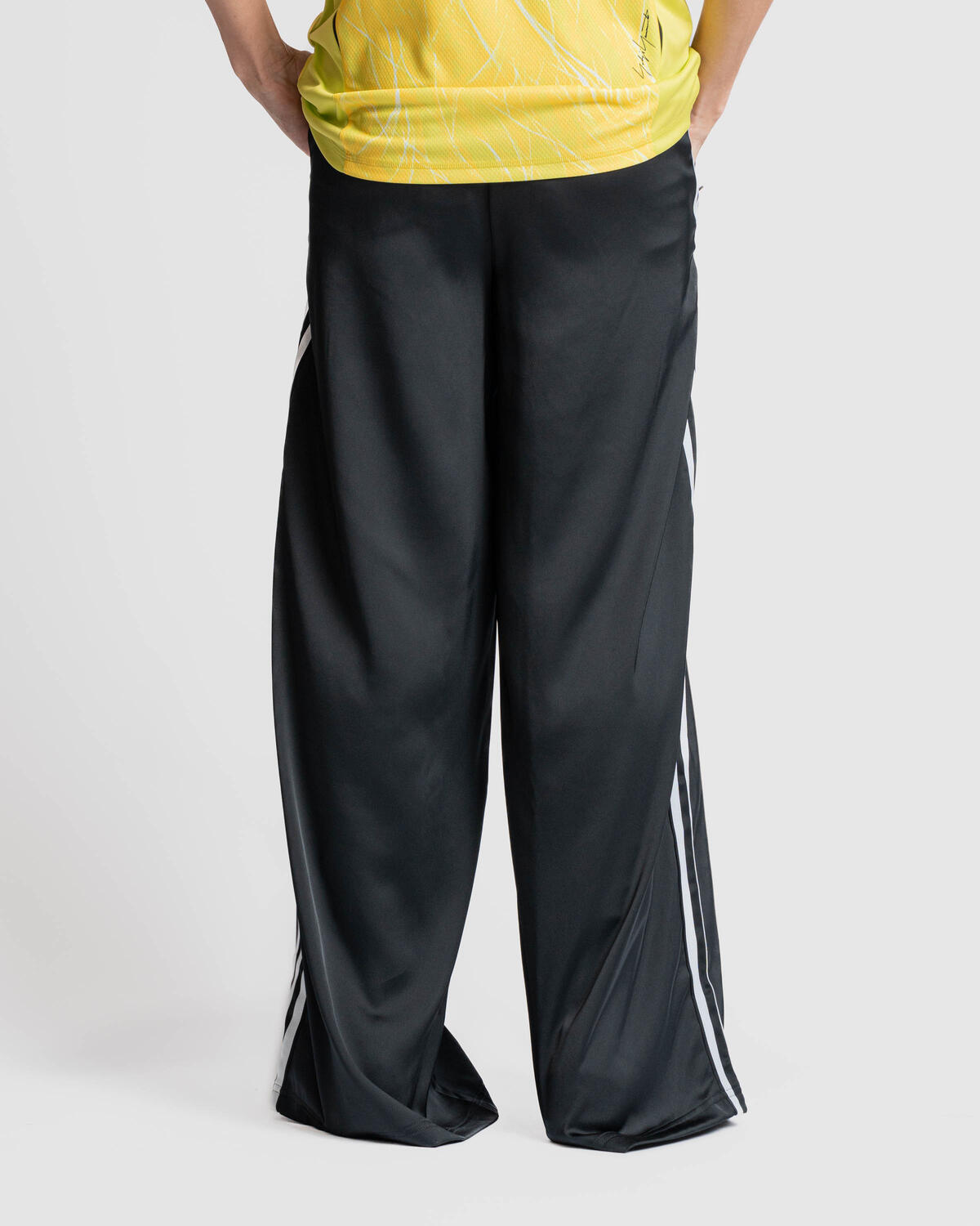 Adidas Adicolor Satin Wide Leg Track Pants Black/White - Image 14