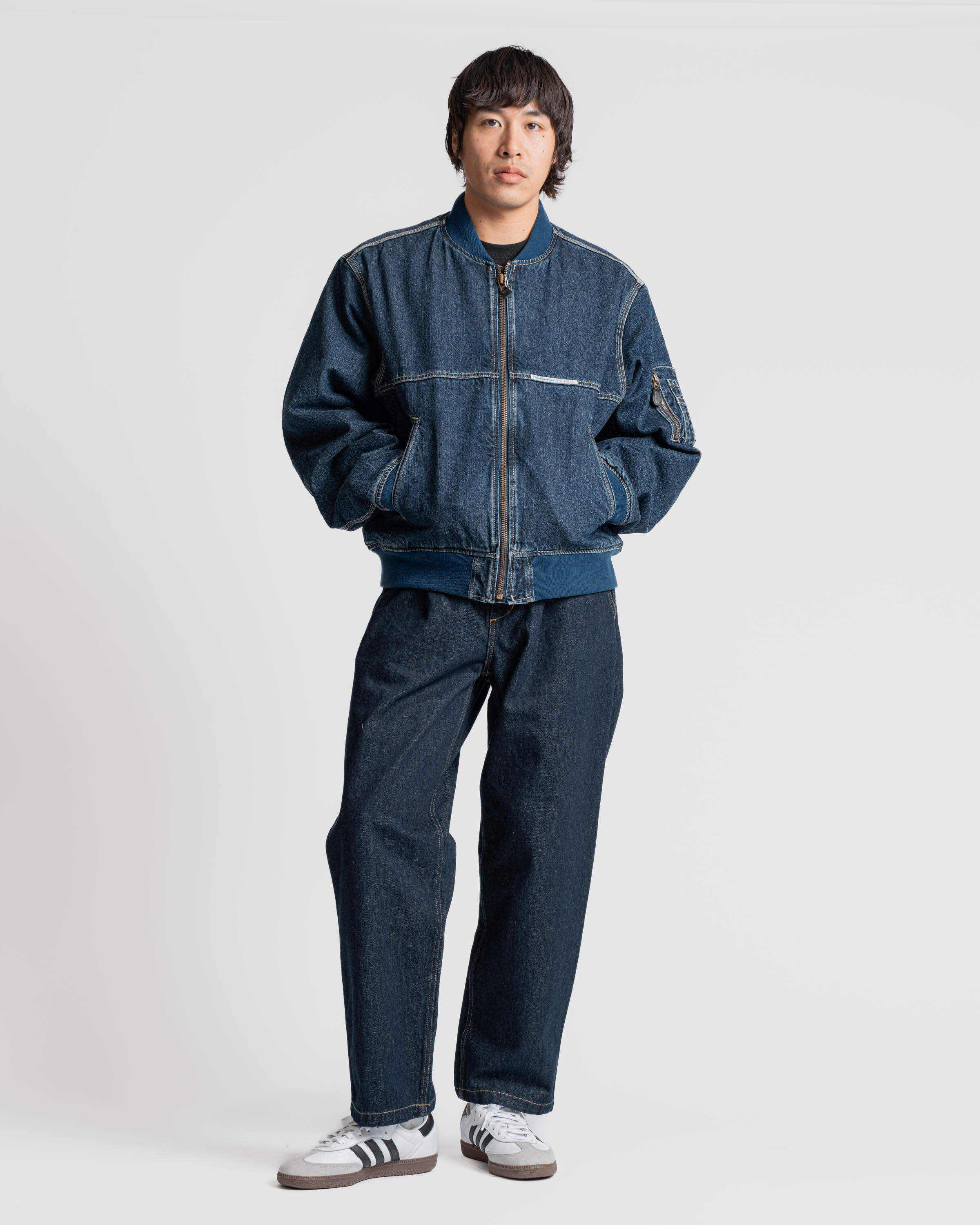 thisisneverthat Denim Bomber Jacket | TN243DOWLS01-BLU | AFEW STORE