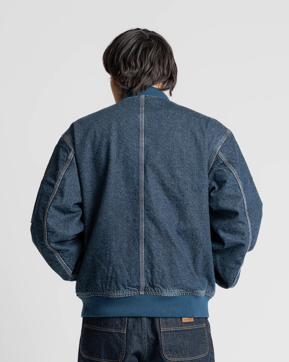 thisisneverthat Denim Bomber Jacket | TN243DOWLS01-BLU | AFEW STORE