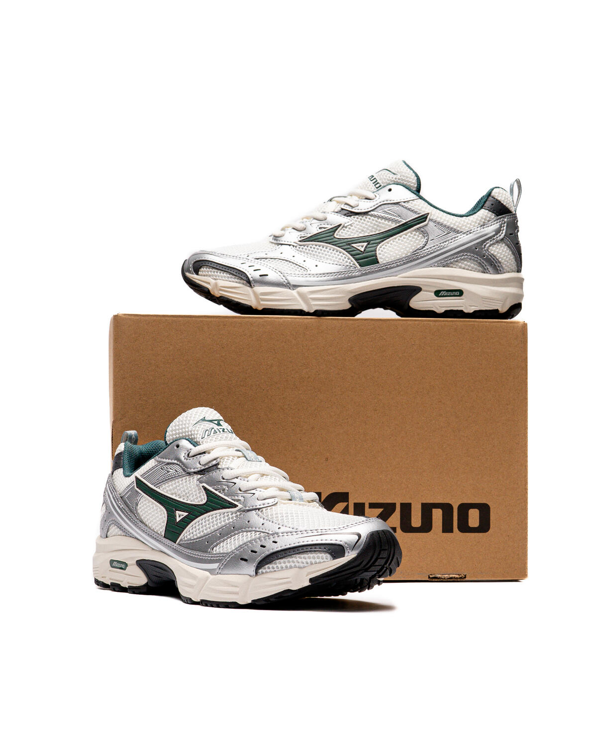 Mizuno MXR Sneakers - Snow / White / Bistro Green / Silver - Image 20