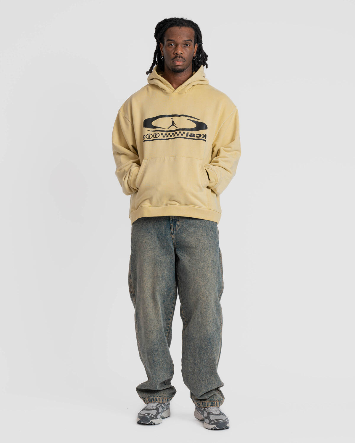 Air Jordan x Travis Scott Mens Pullover Hoodie 'Celery Green' - Image 3