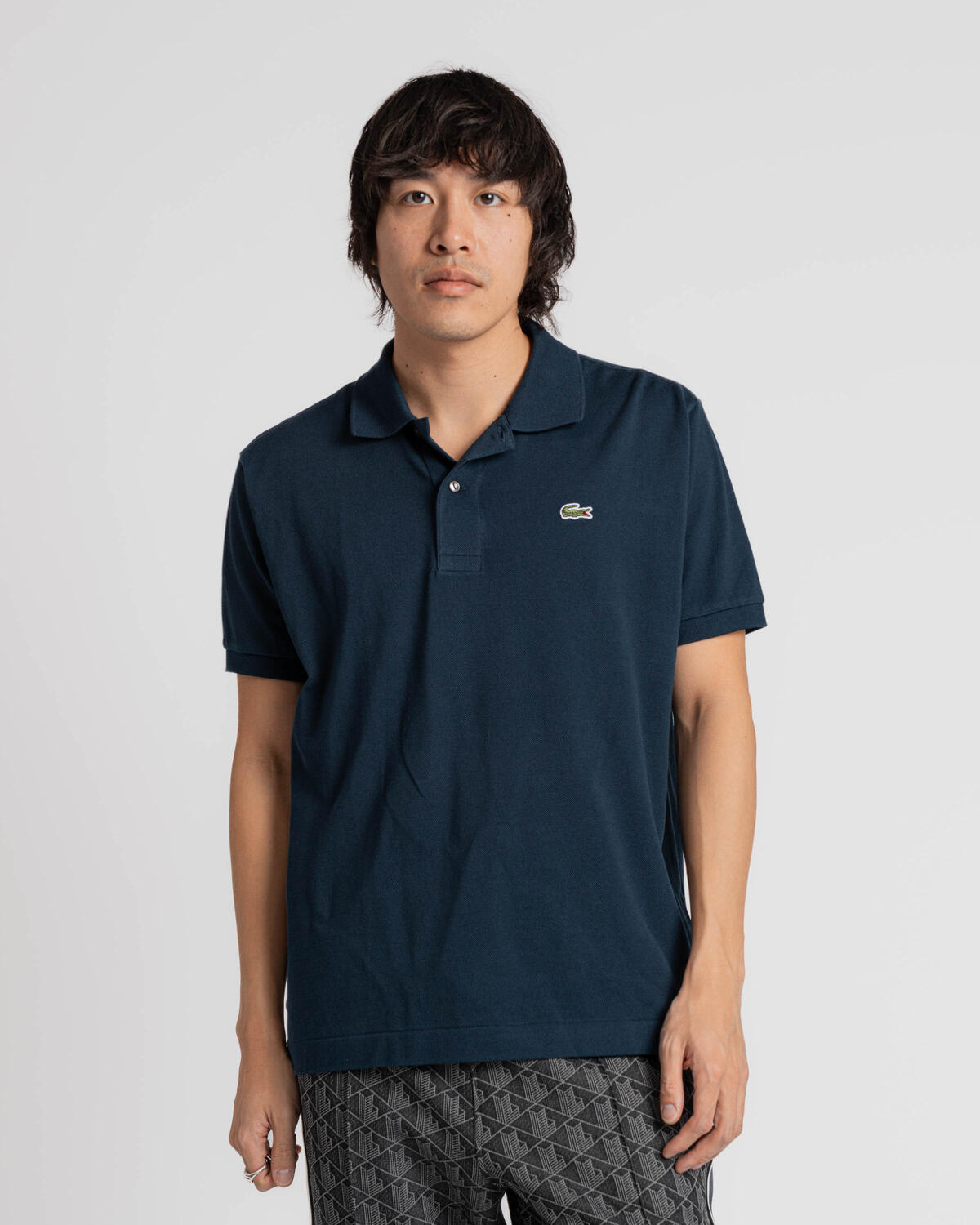 Lacoste Ripped Collar SS Polo I Navy - Image 4