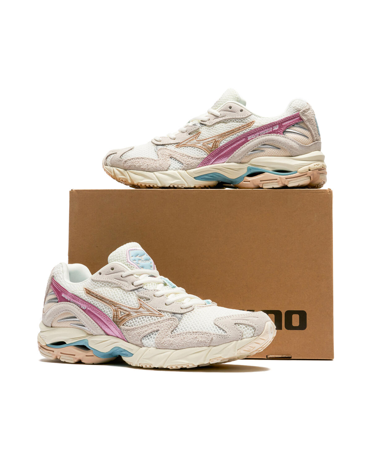 Mizuno Wave Rider 10 (Beige / Pink) - Image 17