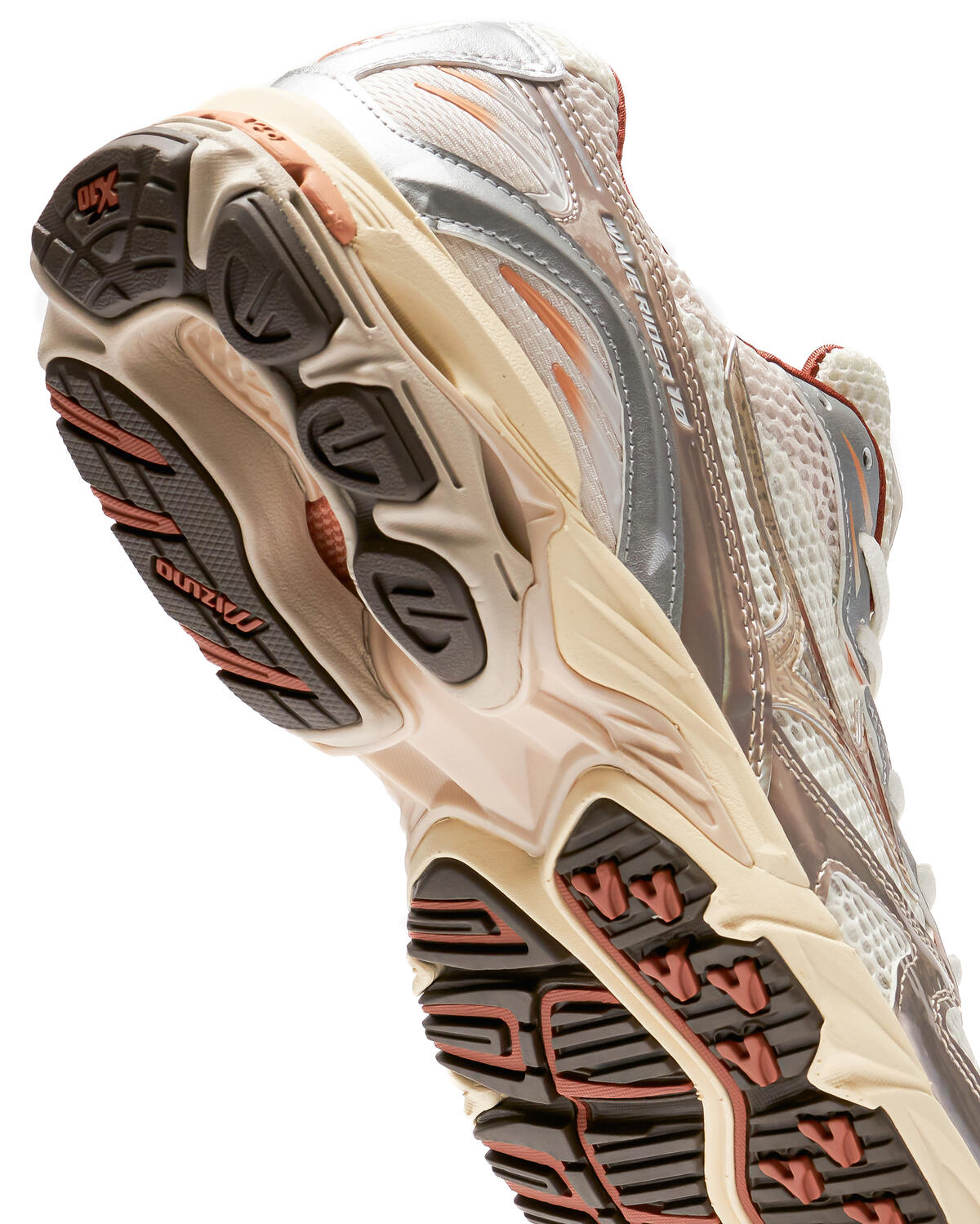 Mizuno Wave Rider 10 Beige / Silber / Rot - Image 13