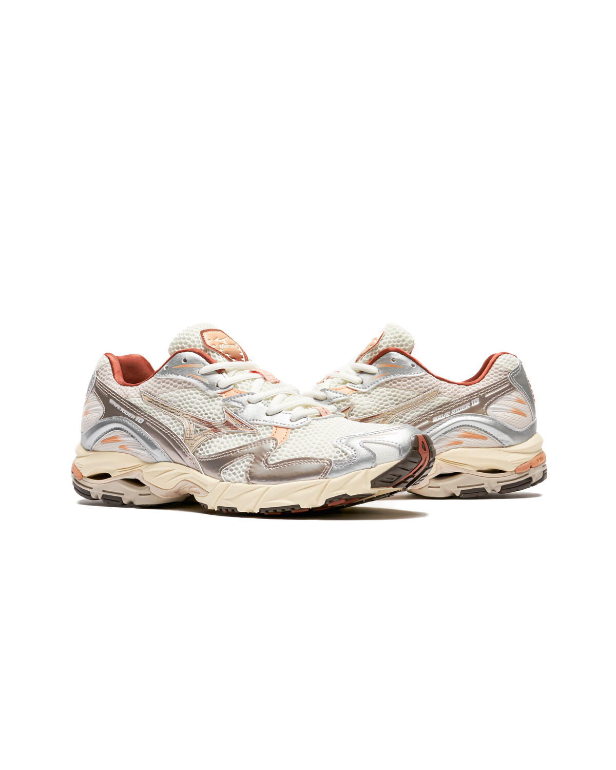 Mizuno Wave Rider 10 Beige / Silber / Rot - Image 11