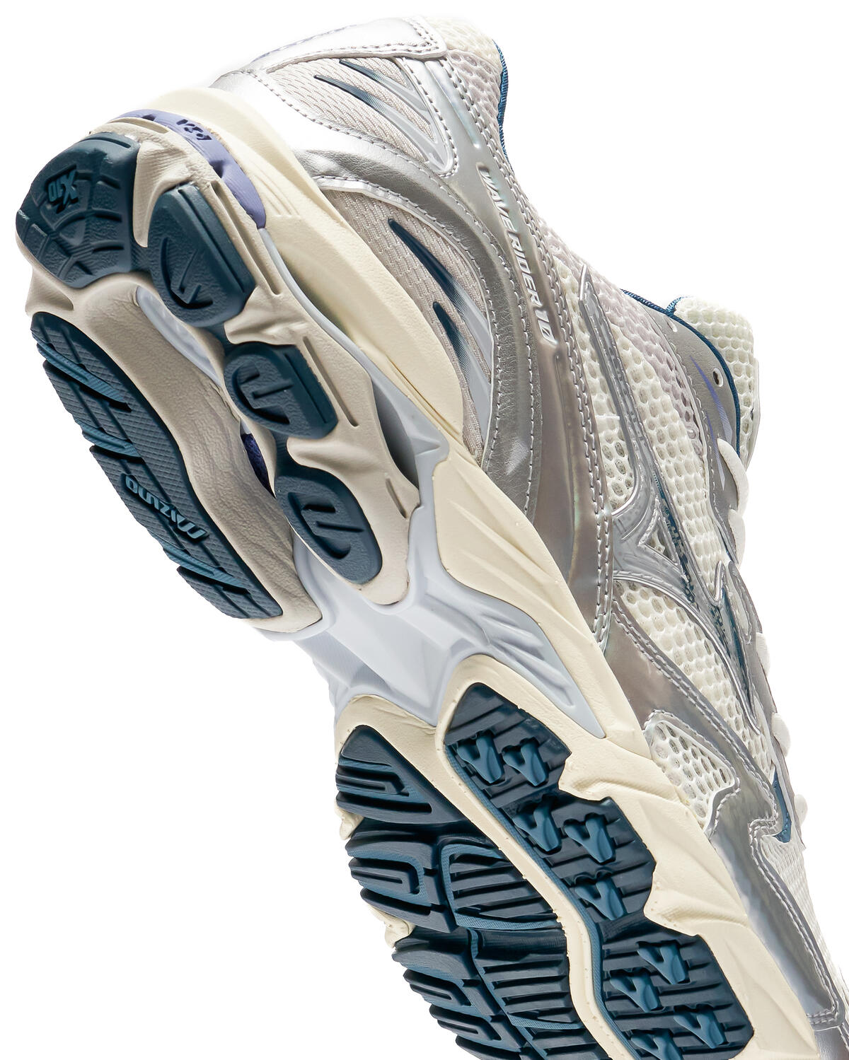 Mizuno Wave Rider 10 Beige / Silber / Blau - Image 13