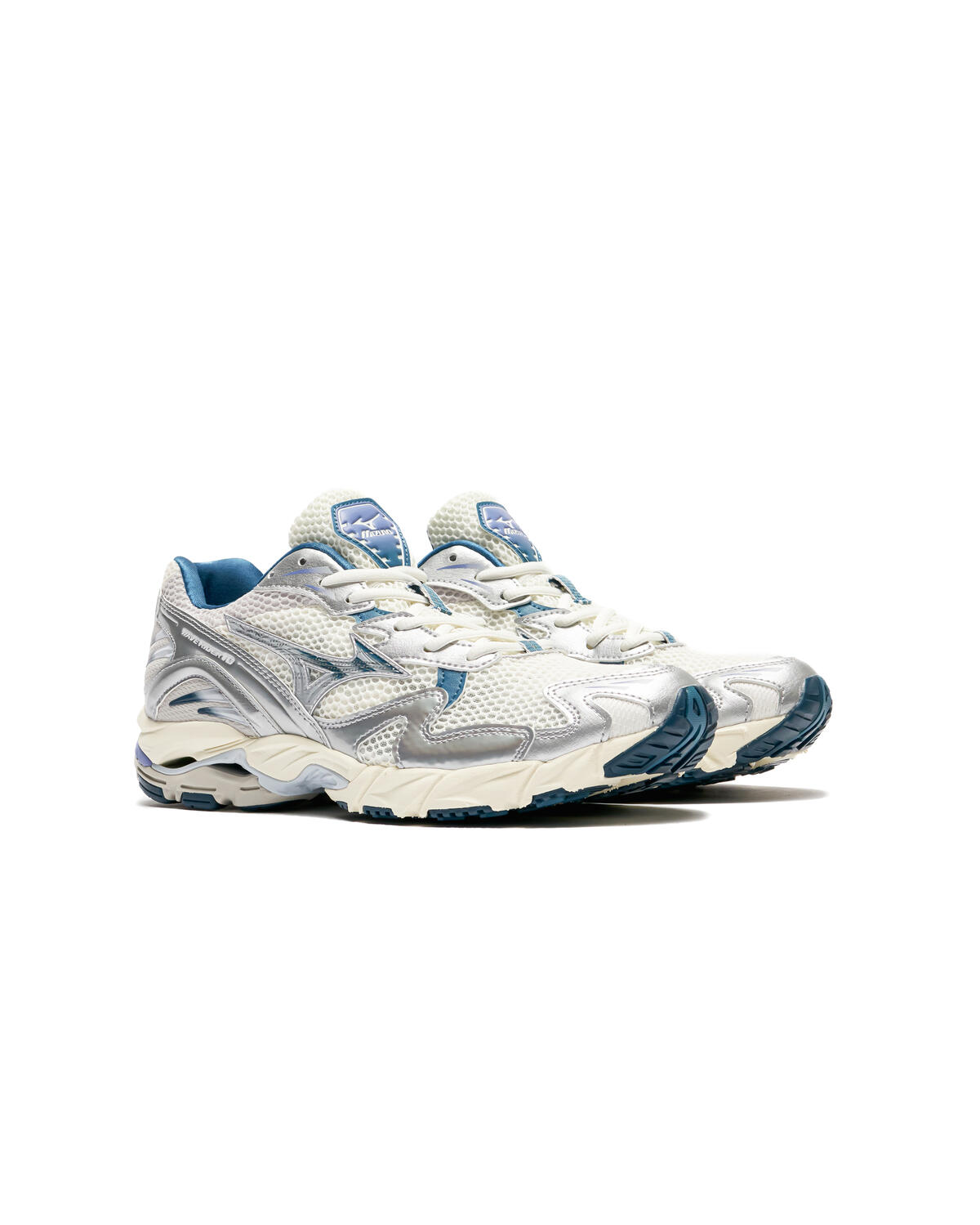 Mizuno Wave Rider 10 Beige / Silber / Blau - Image 9