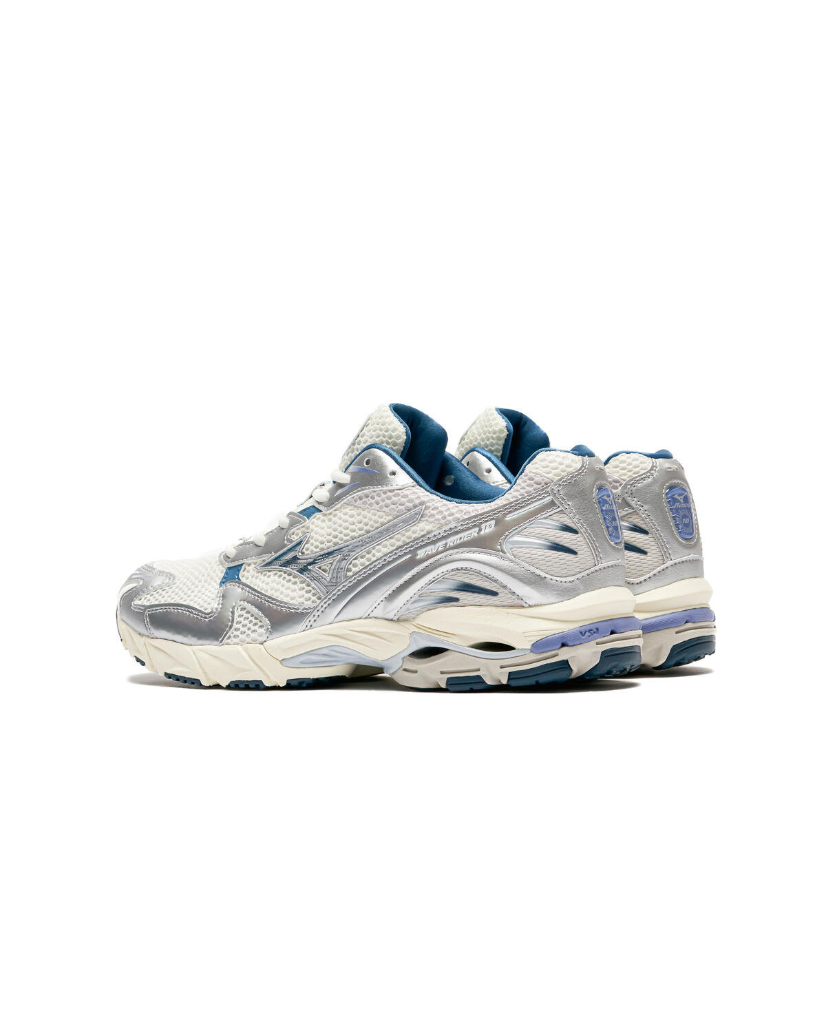 Mizuno Wave Rider 10 Beige / Silber / Blau - Image 10