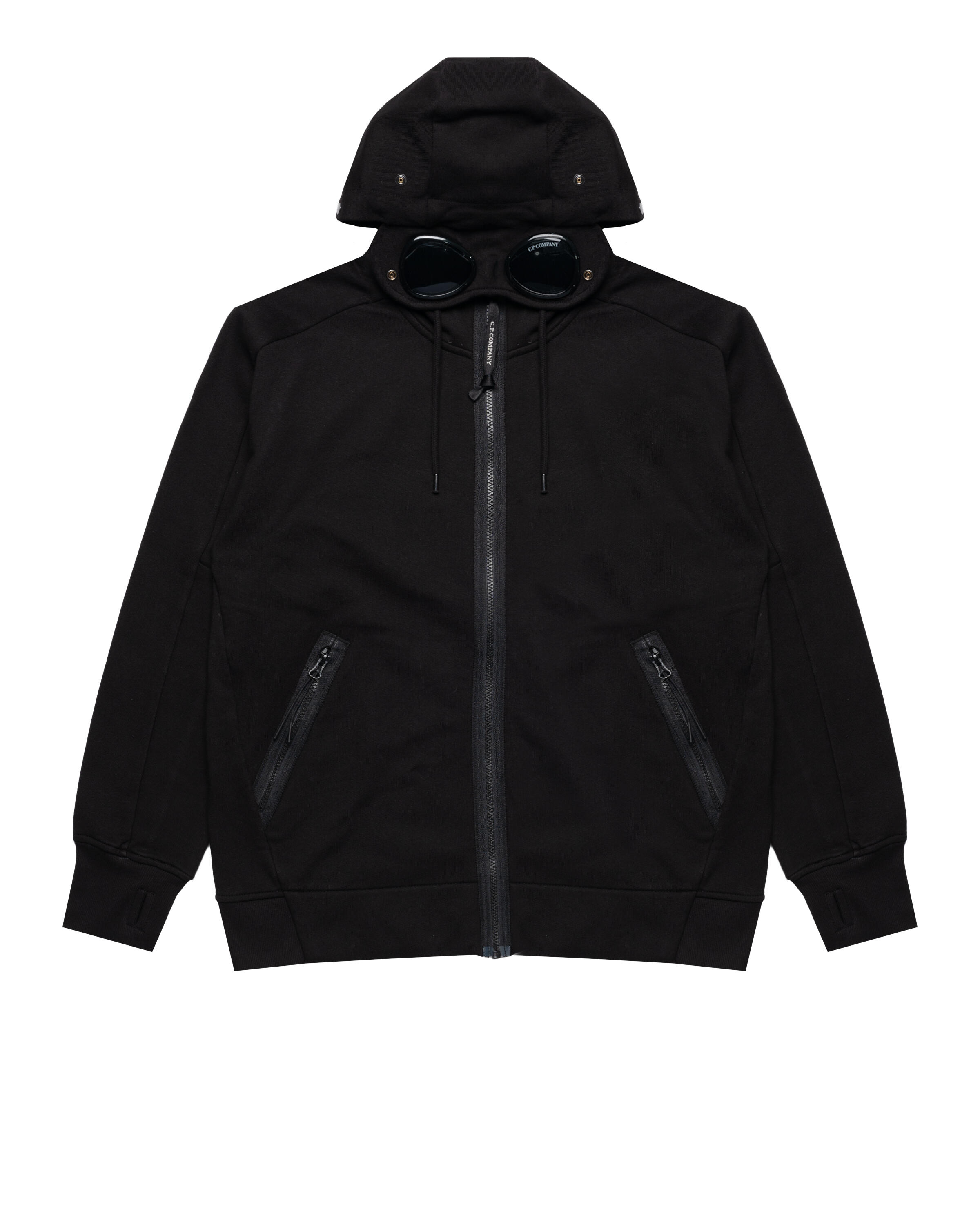 C.P. Company DIAGONAL RAISED FLEECE GOGGLE ZIPPED HOODED SWEATS