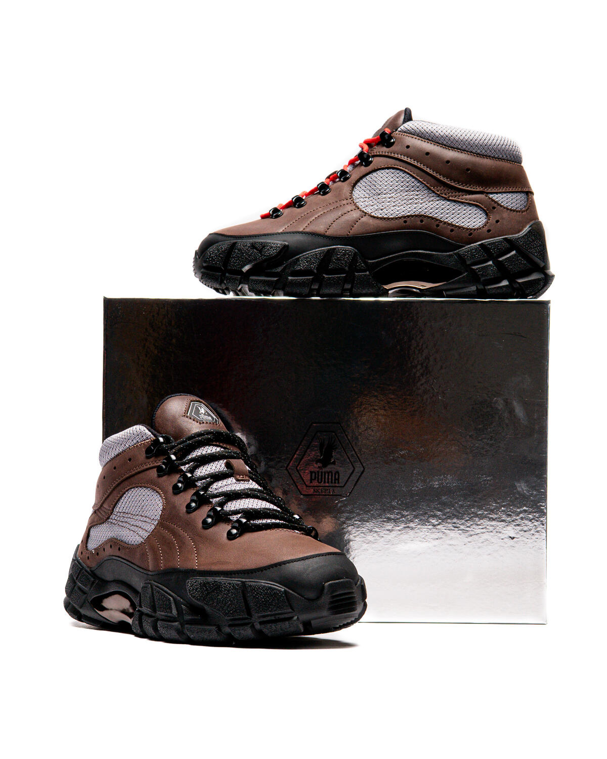 Puma - Skepta SKope Forever Mid Sneakers - (Dark Chocolate/Silver) - Image 6