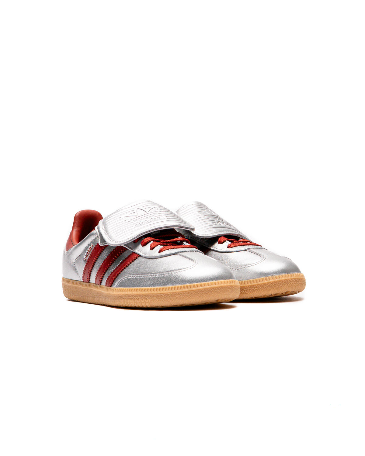 Adidas Samba Long Tongue Silver Metallic / Preloved Ruby (Women's) - Image 25
