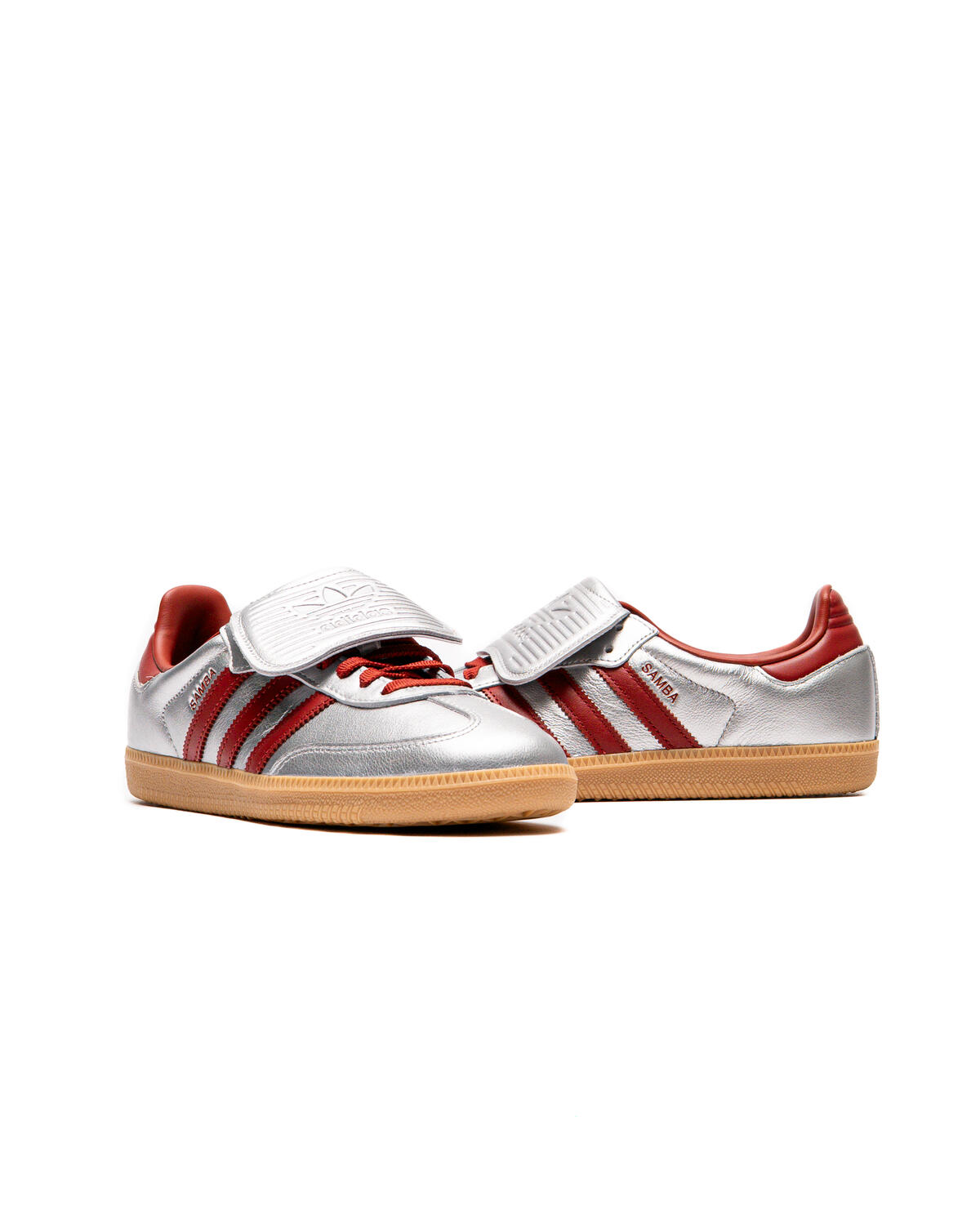 Adidas Samba Long Tongue Silver Metallic / Preloved Ruby (Women's) - Image 27