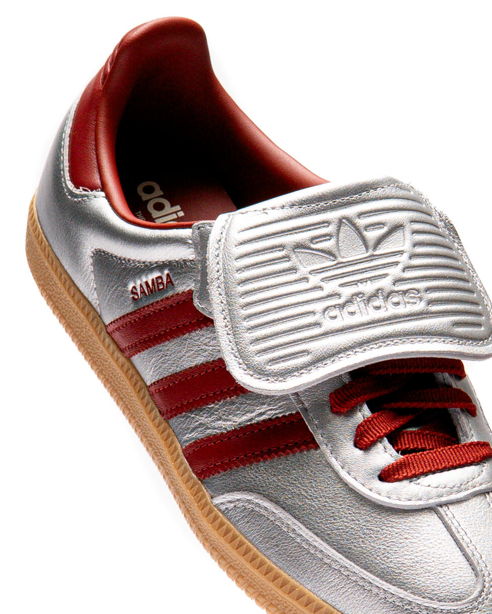 Adidas Samba Long Tongue Silver Metallic / Preloved Ruby (Women's) - Image 29