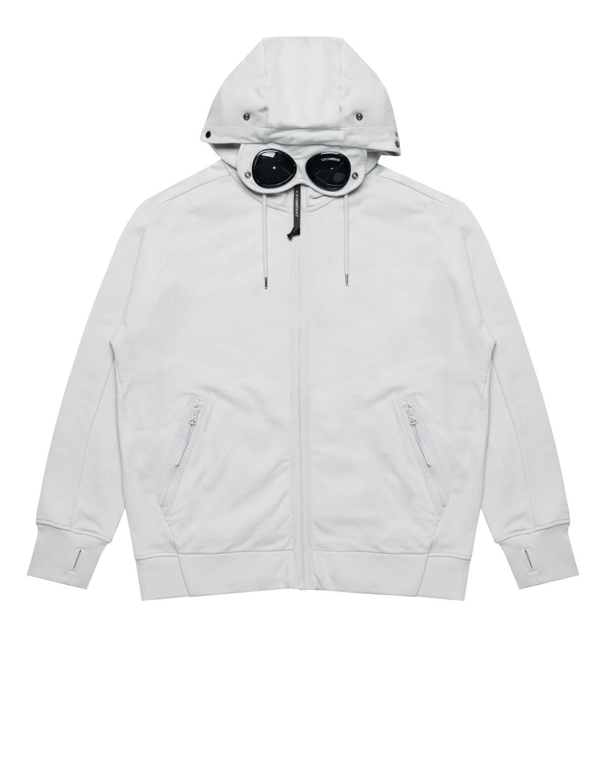 Hoodie White Cp Company Diagonal Fleece Goggle Zip Hoodie Full Zip 