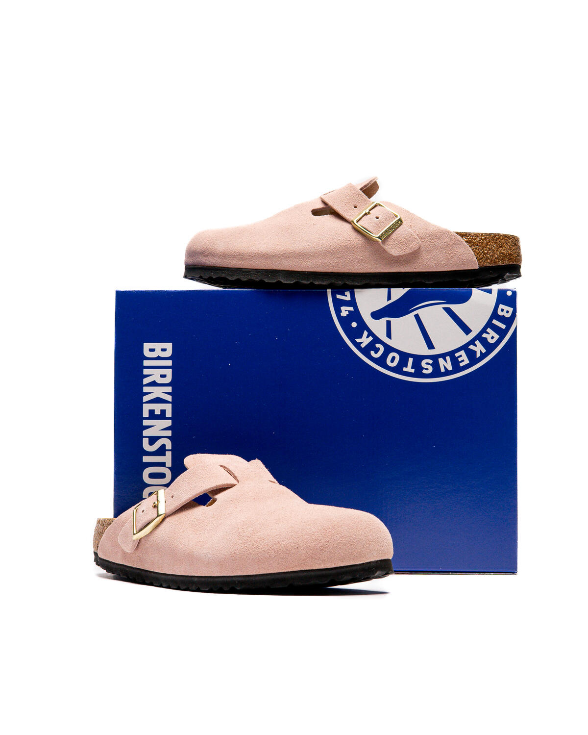 Birkenstock Boston Suede Mule in Light Rose (Women's) - Image 21