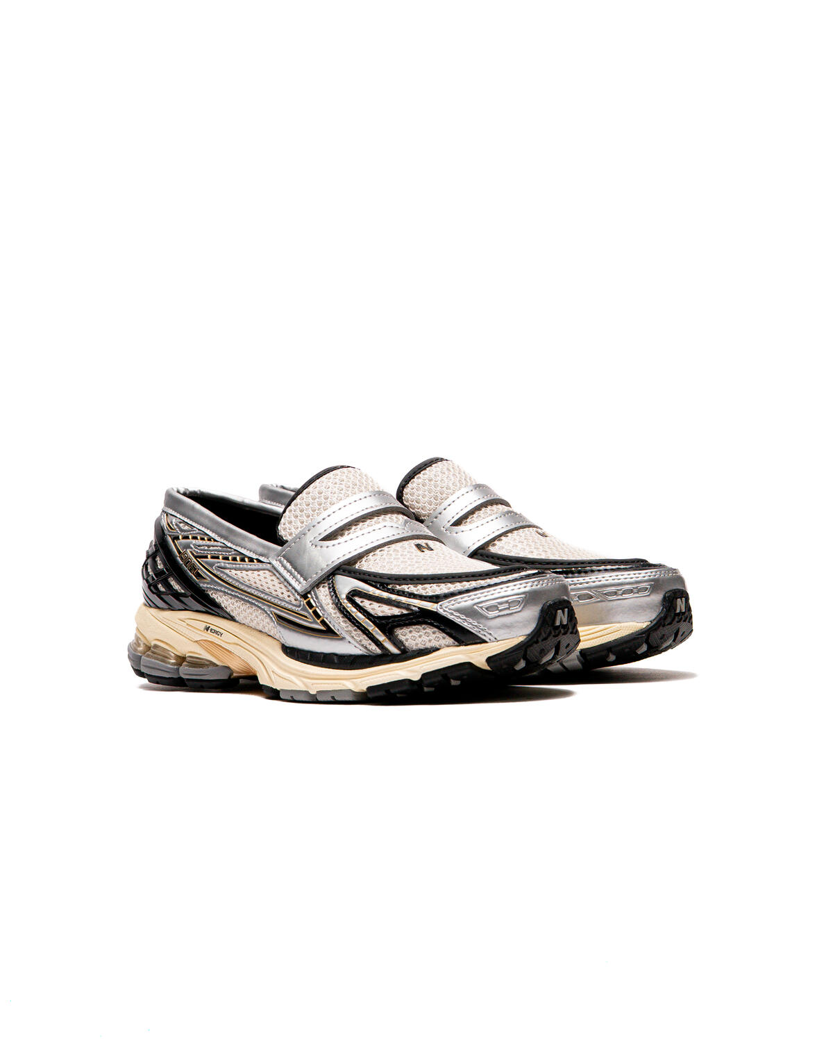 New Balance 1906L Silver Metallic Cream Loafers - Image 24