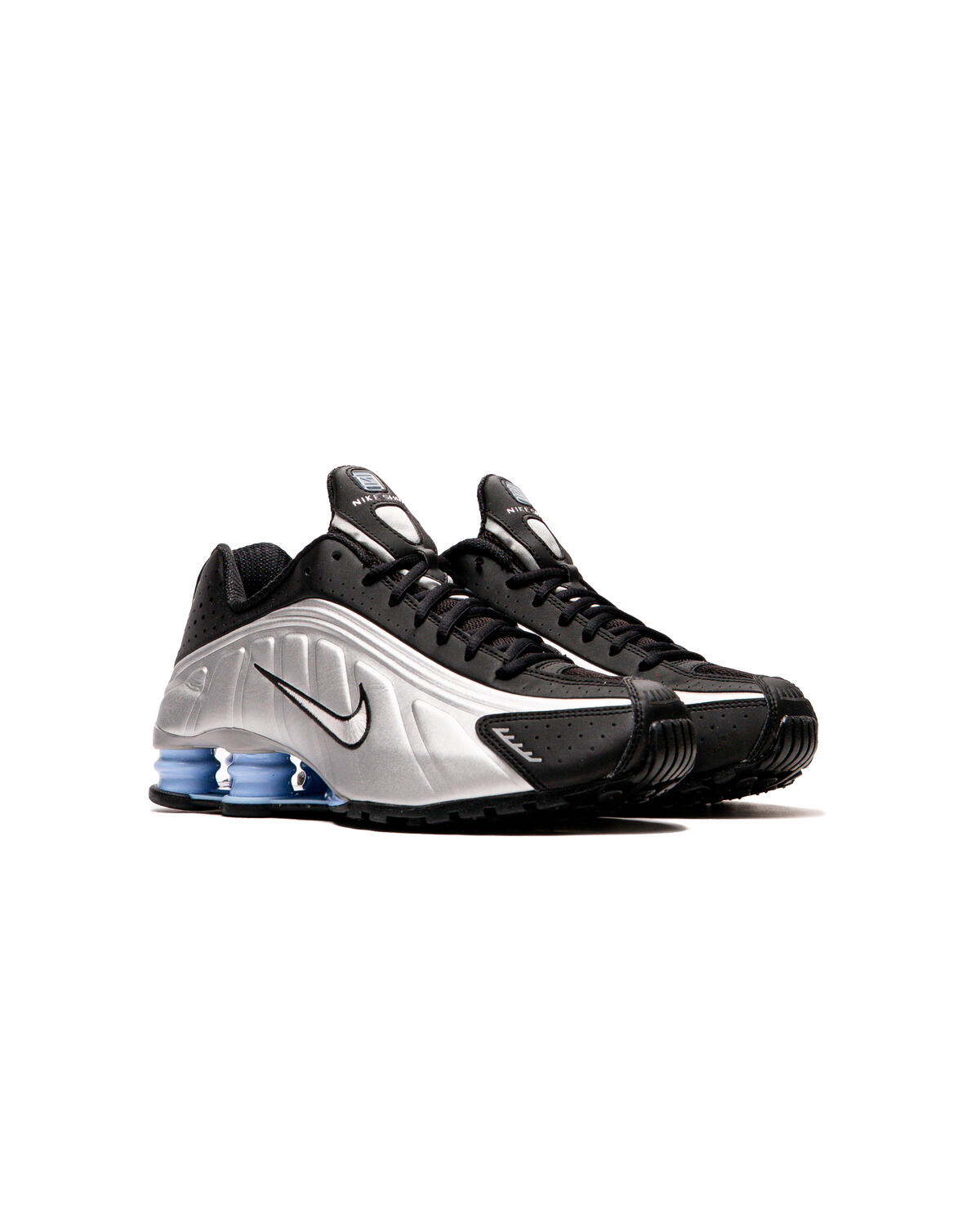 Nike Shox R4 Metallic Silver / Black / Psychic Blue - Image 20