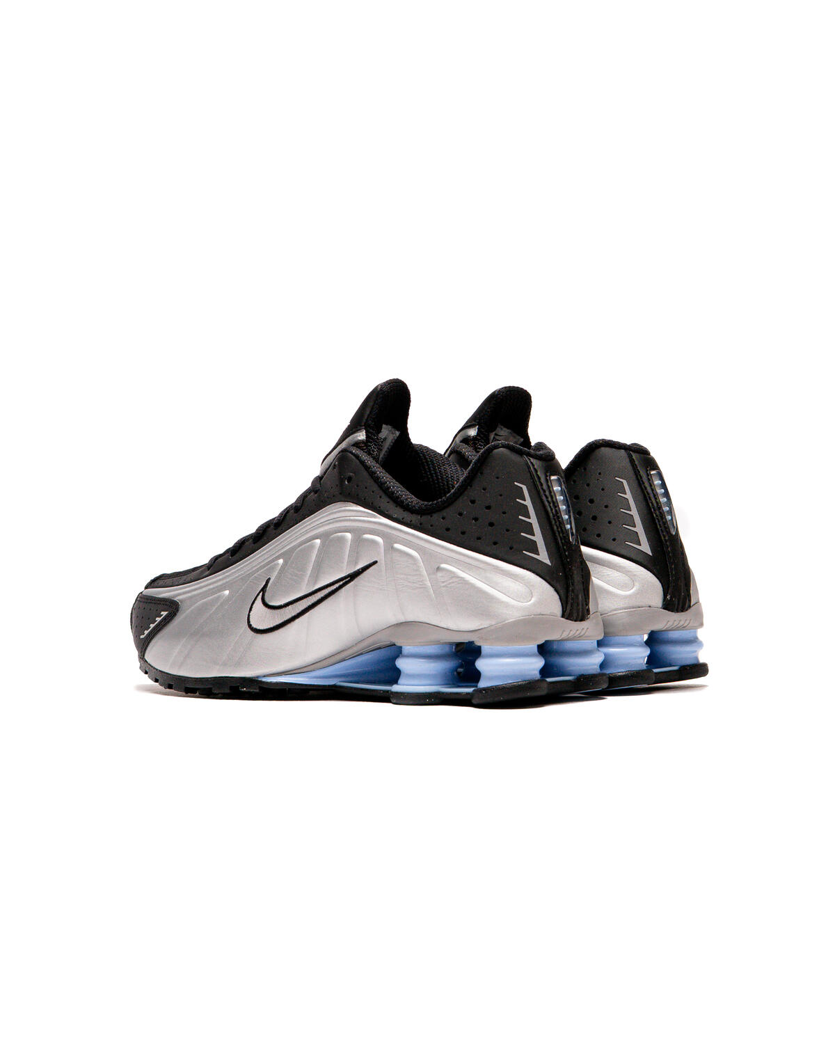 Nike Shox R4 Metallic Silver / Black / Psychic Blue - Image 21
