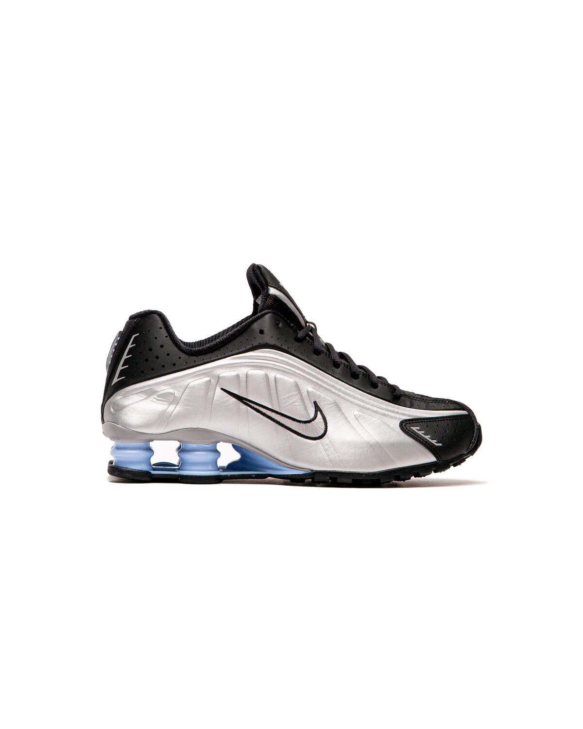 Nike Shox R4 Metallic Silver / Black / Psychic Blue - Image 19