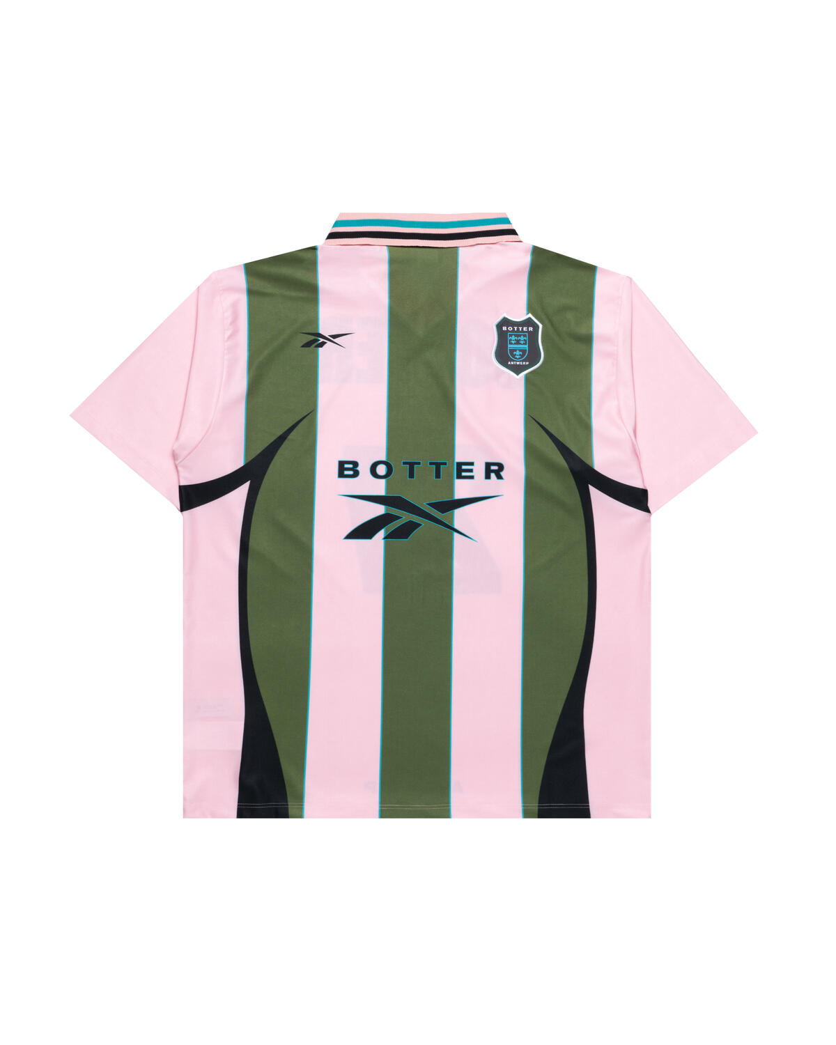 Reebok Reverse Soccer Tee x Botter Striped Pink/Green - Image 8