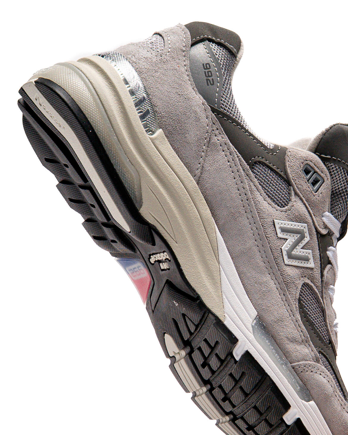 New Balance 992 Made in USA - White / Silver Metalic (GS) - Image 12